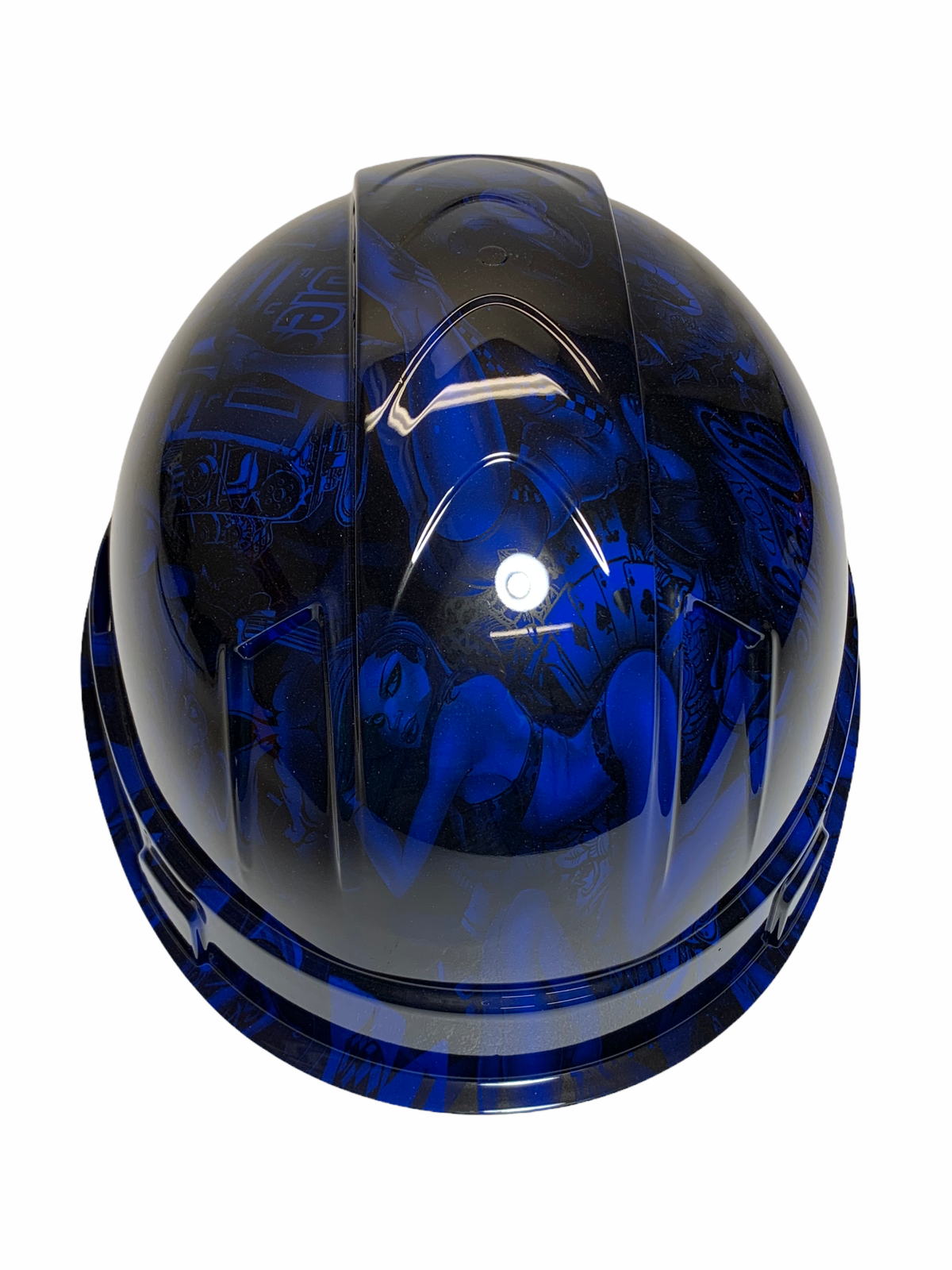 Hydro Dipped Hard Hat Ridgeline Vented Cap Style Custom Blue Naughty Boy