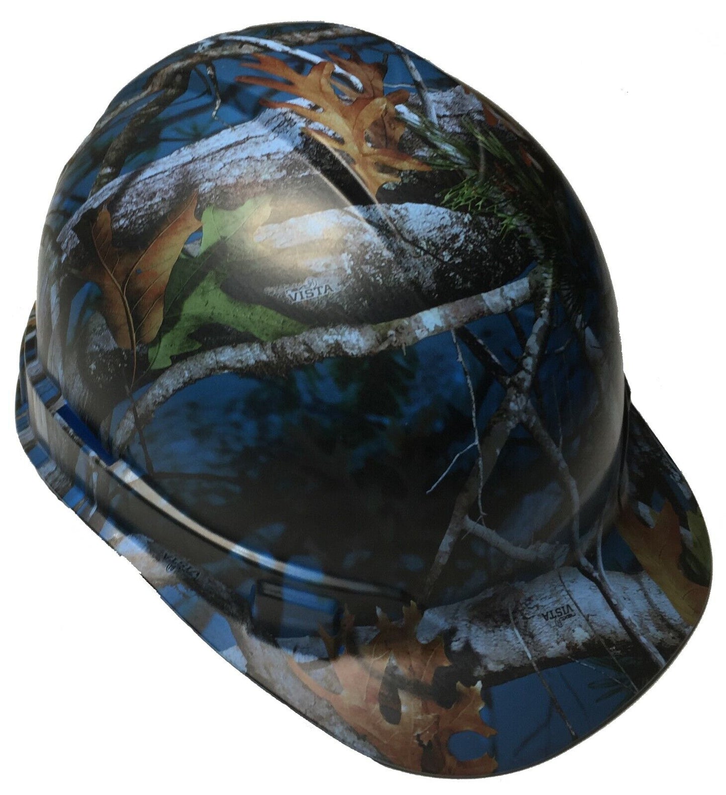 Hydro Dipped Hard Hat Ridgeline Cap Style Custom Light Blue Vista Camo