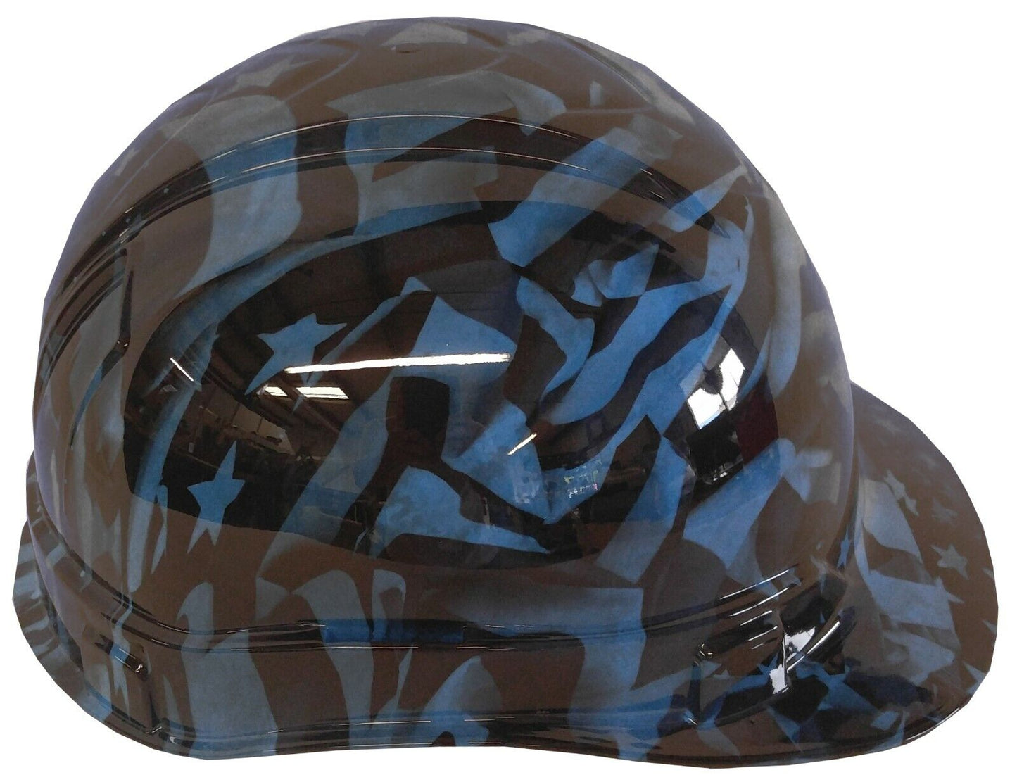 Hydro Dipped Custom Hard Hat Ridgleline Cap Style Light Blue Midnight Flags