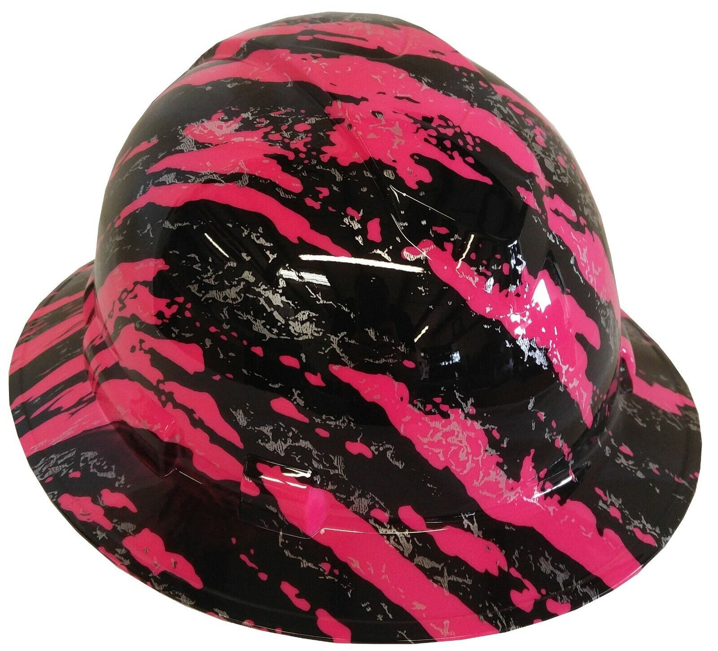 Hydro Dipped Hard Hat Ridgeline Full Brim Custom Pink Marble Splash