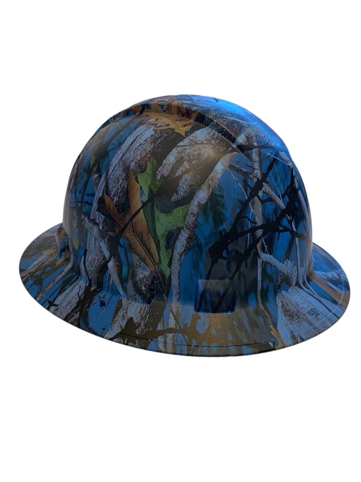 Hydro Dipped Hard Hat Ridgeline Full Brim Custom Blue Vista Barbed Wire