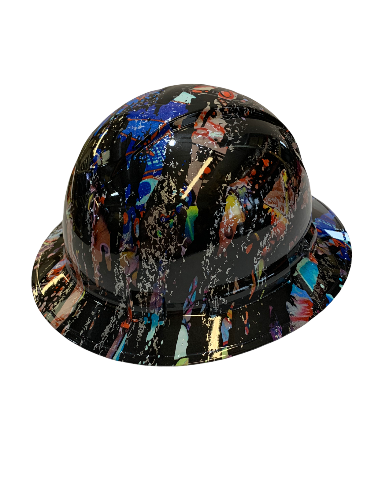 Hydro Dipped Hard Hat Ridgeline Full Brim Custom Colored Graffiti Splash