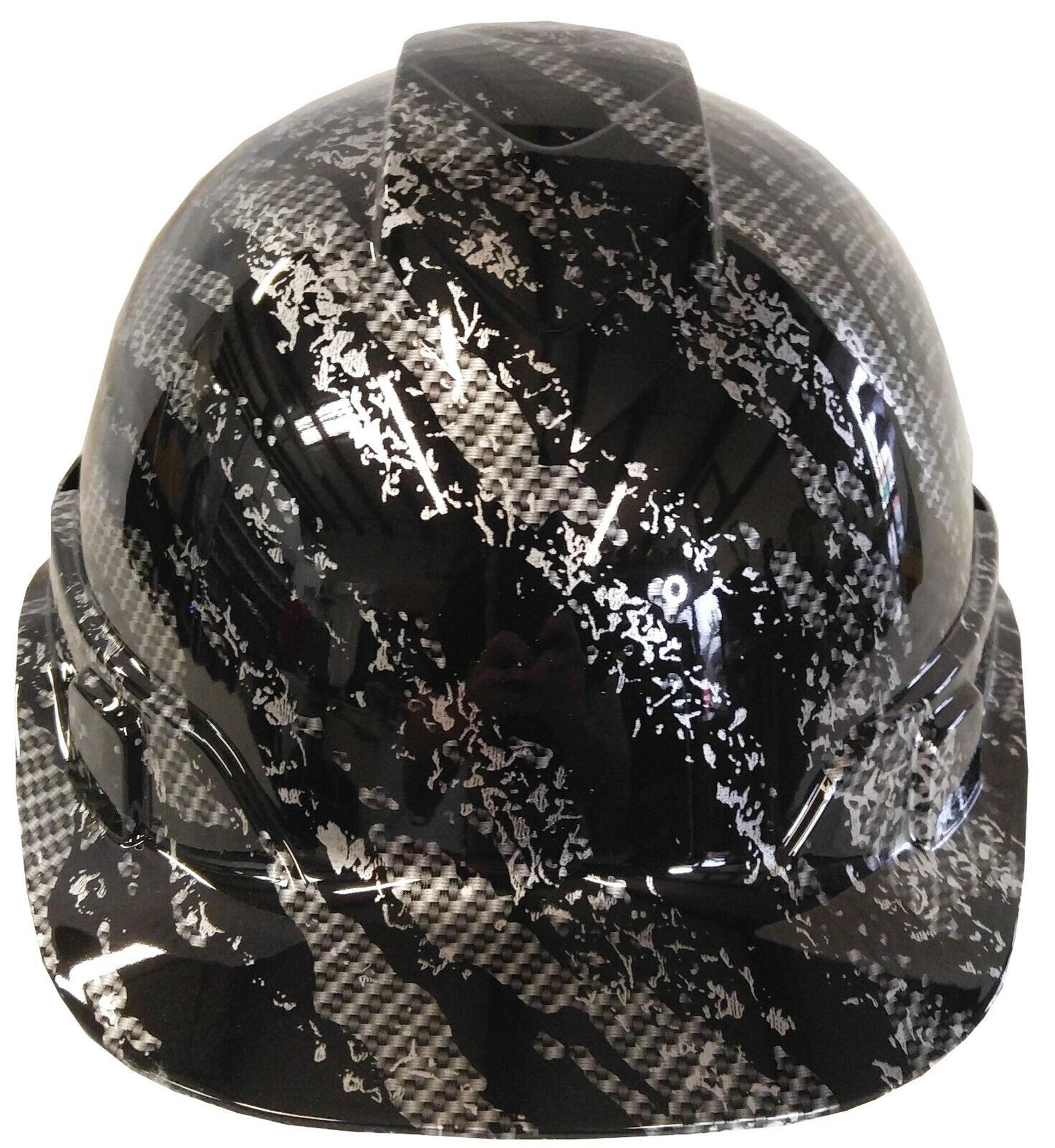 Hydro Dipped Custom Hard Hat Ridgeline Cap Style Carbon Fiber Marble Splash