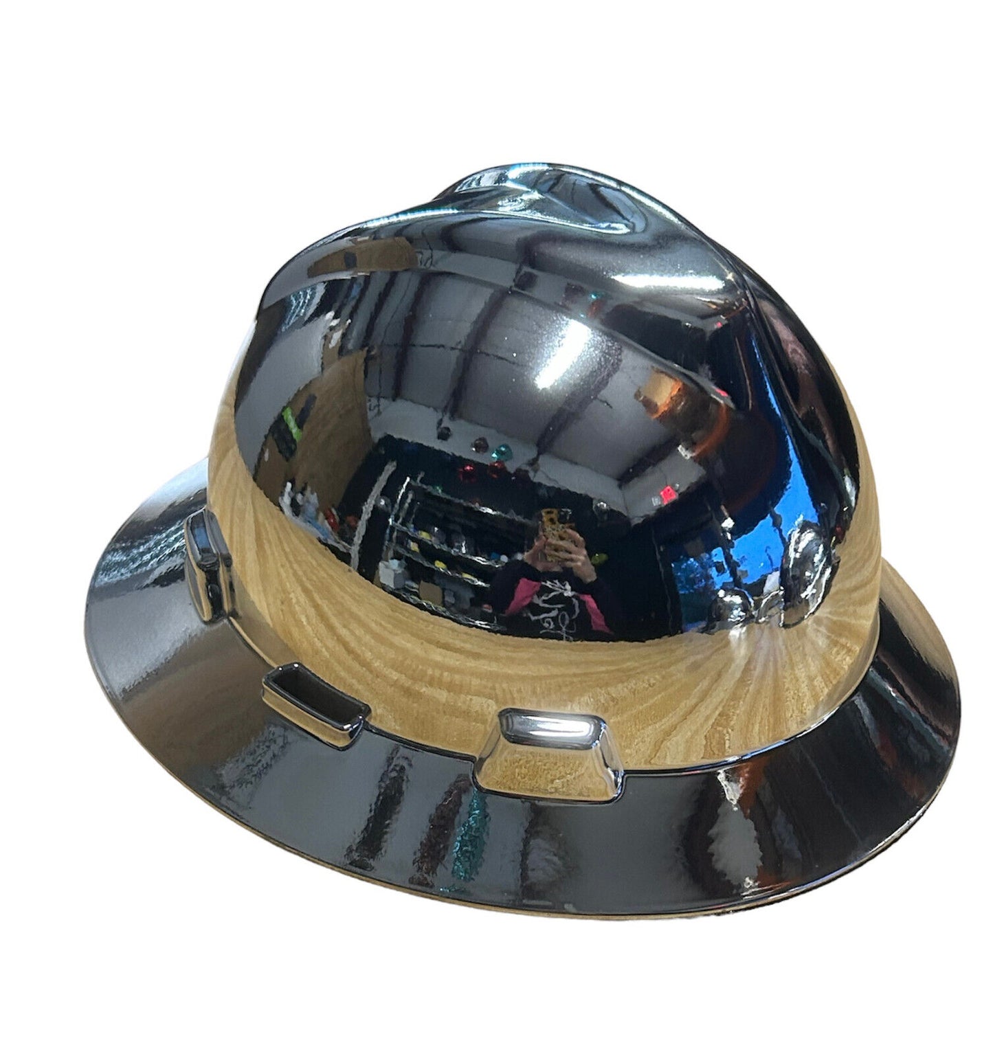 Custom Hydro Dipped Hard Hat MSA Chrome