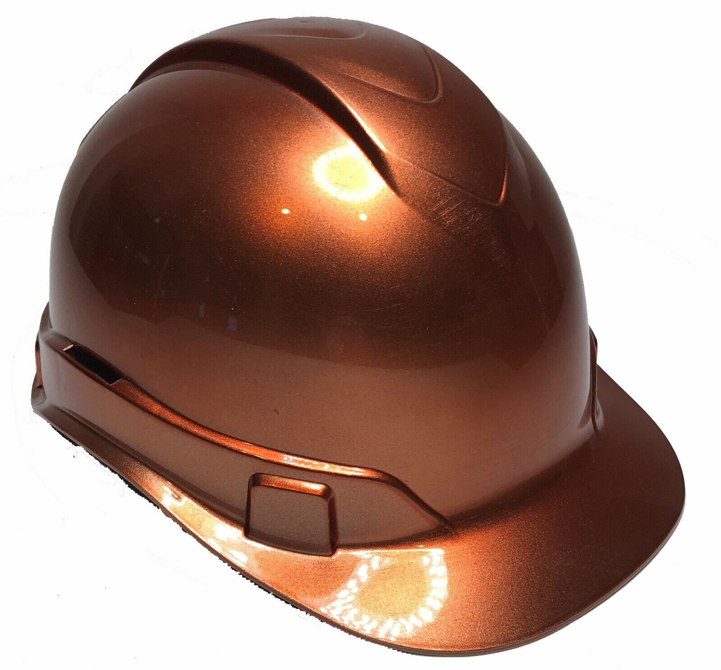 Custom Painted Hard Hat Ridgeline Cap Style Rose Gold