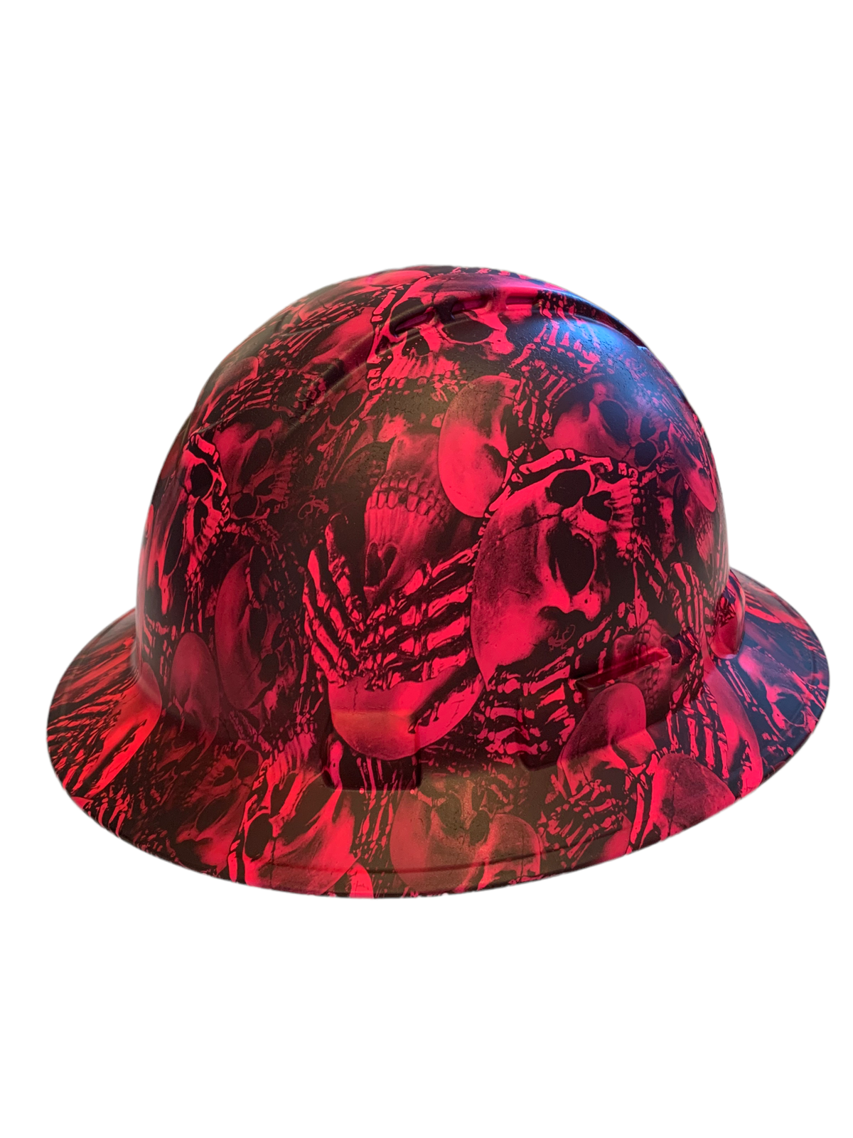 Hard Hat Ridgeline Full Brim Custom Hydro Dipped Hot Pink No Evil Skeletons