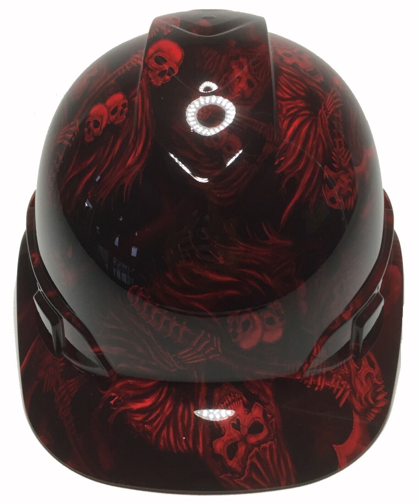 Hydro Dipped Hard Hat Ridgeline Cap Style Custom Red Reaper