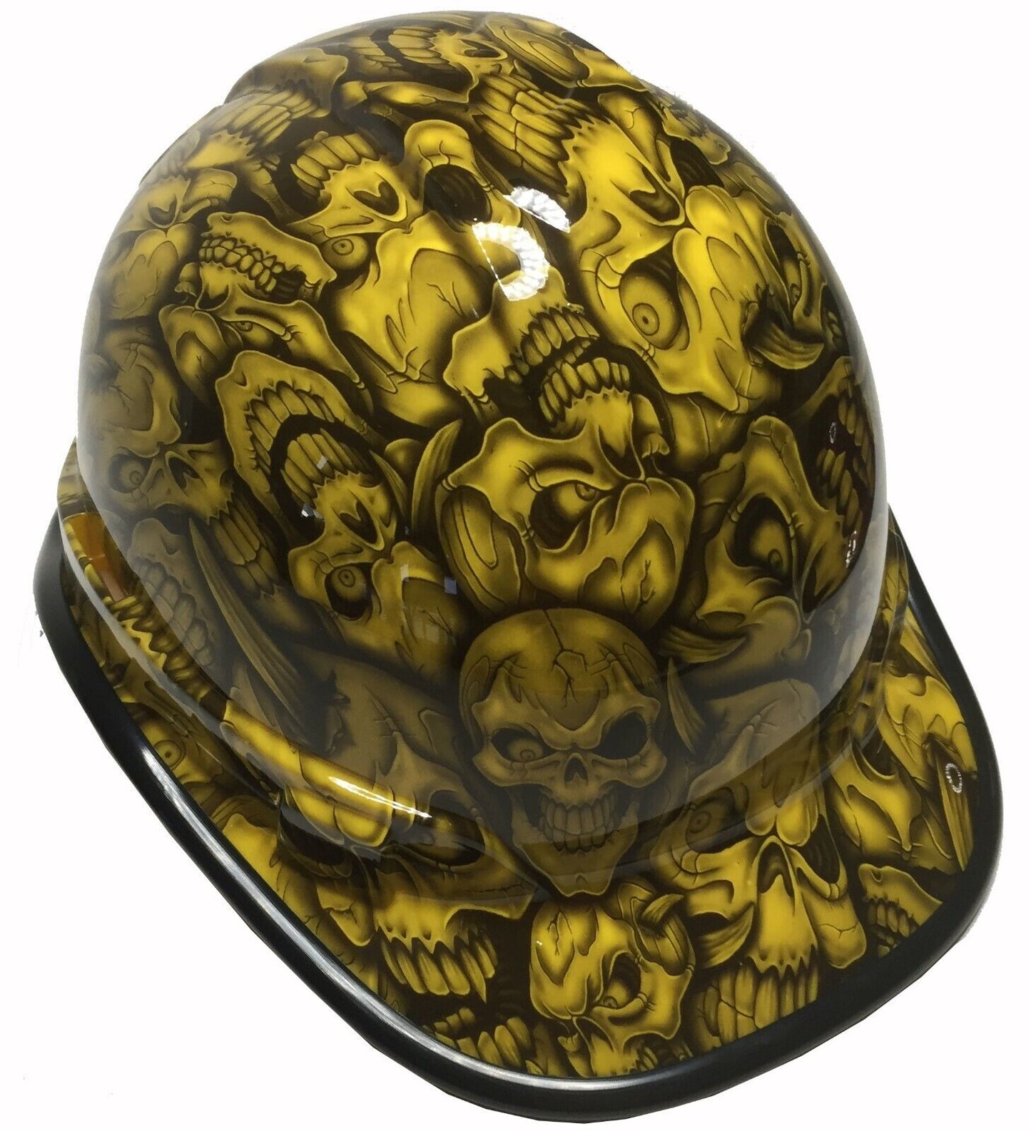 Hydro Dipped Hard Hat Ridgeline Cap Style Custom Yellow Insanity Skulls