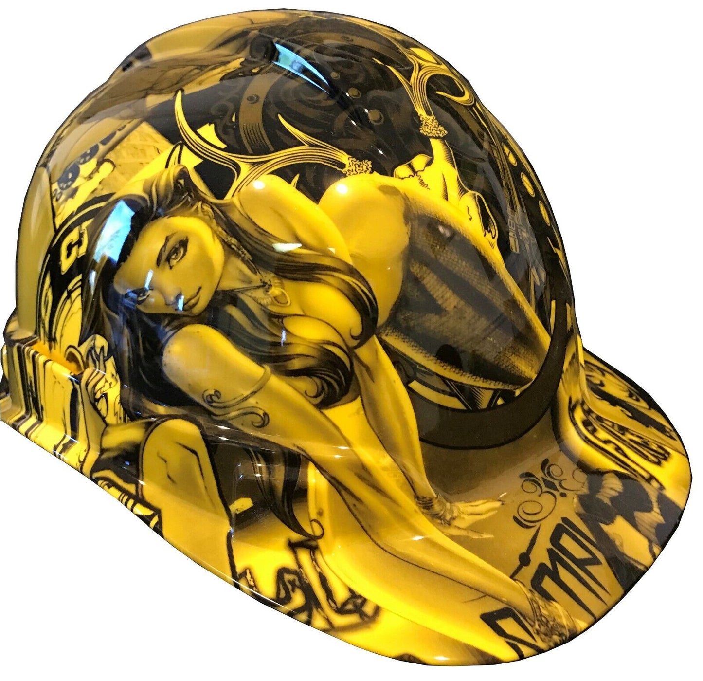 Hydro Dipped Hard Hat Ridgeline Cap Style Custom Yellow Fantasy Chic