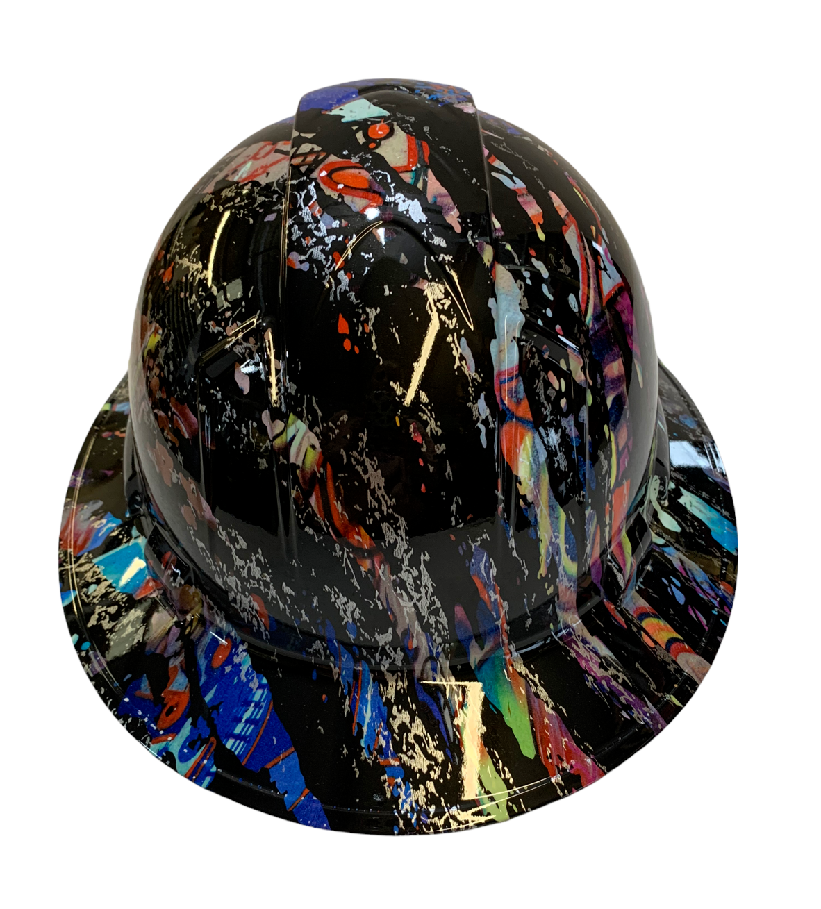 Hydro Dipped Hard Hat Ridgeline Full Brim Custom Colored Graffiti Splash