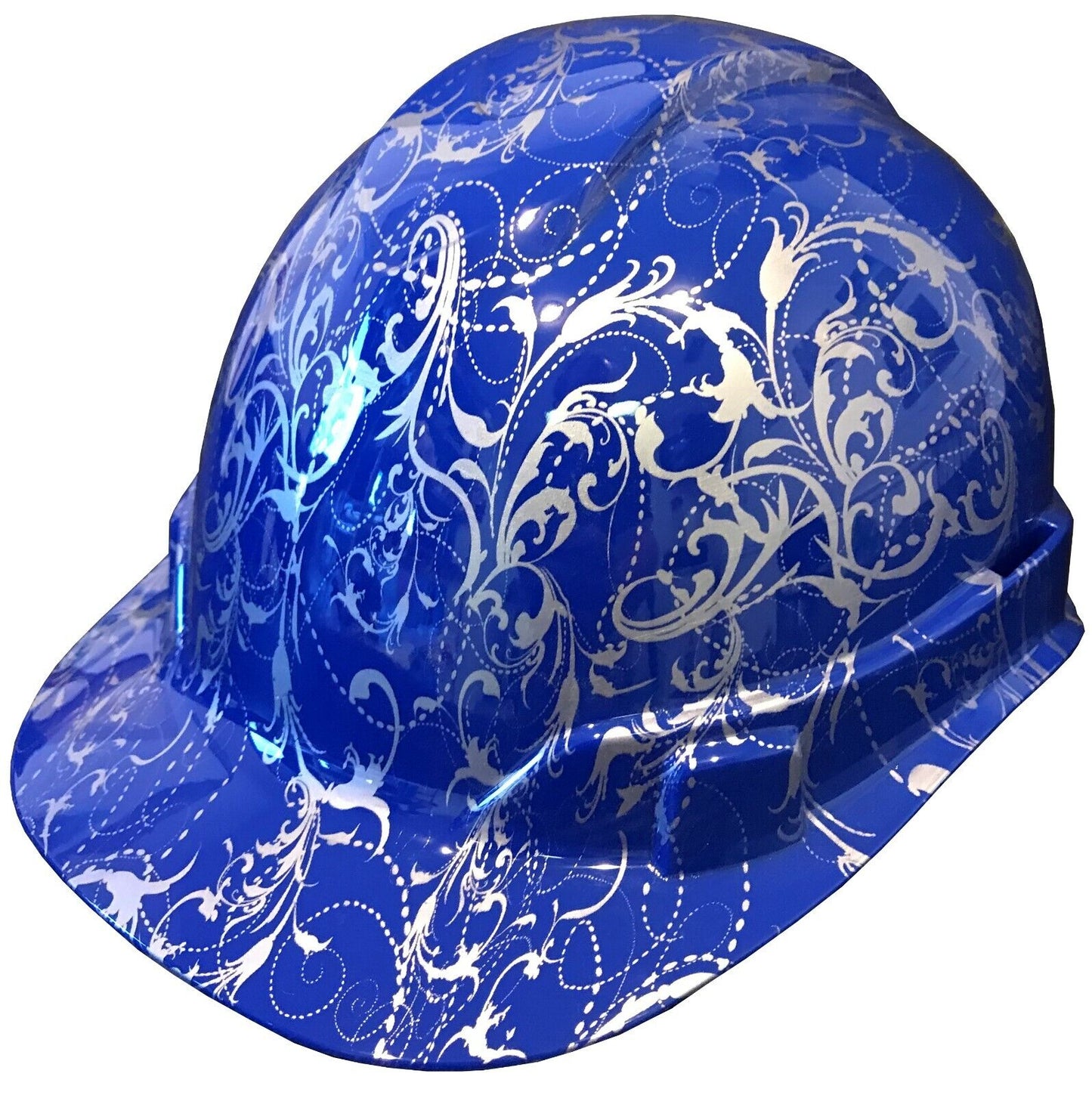 Hydro Dipped Hard Hat Ridgeline Cap Style Custom Dark Blue Lilies