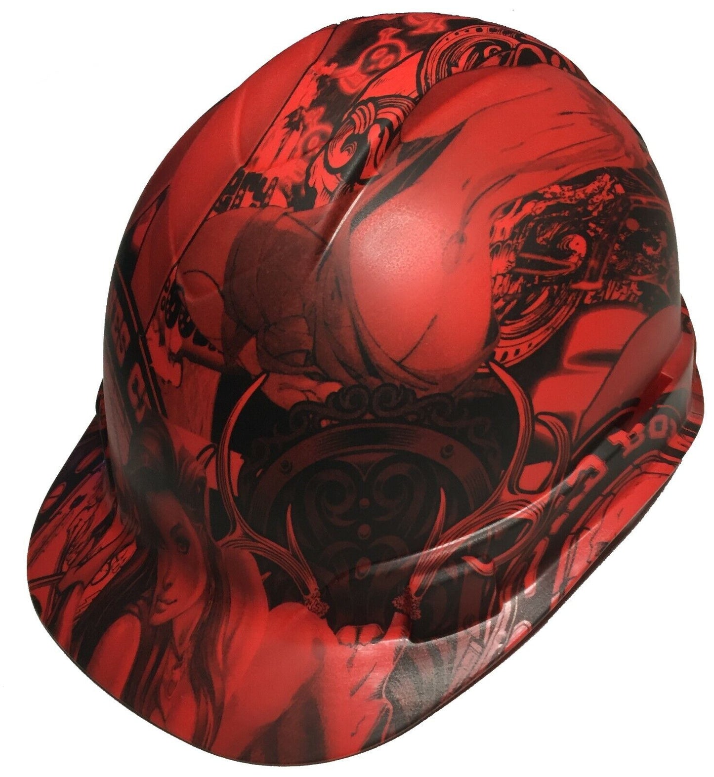 Hydro Dipped Hard Hat Ridgeline Cap Style Custom Red Fantasy Chic