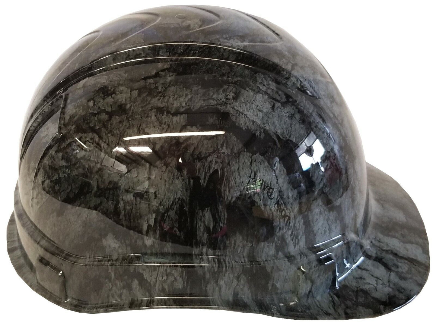 Hydro Dipped Hard Hat Ridgeline Cap Style Custom Gray Tree Bark