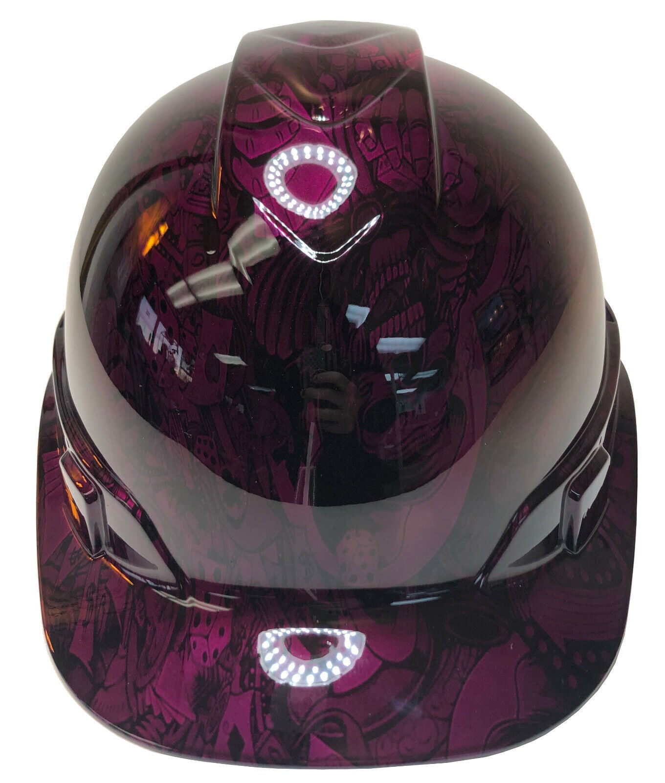 Custom Hydro Dipped Hard Hat Ridgeline Cap Style Kandy Purple Gambler