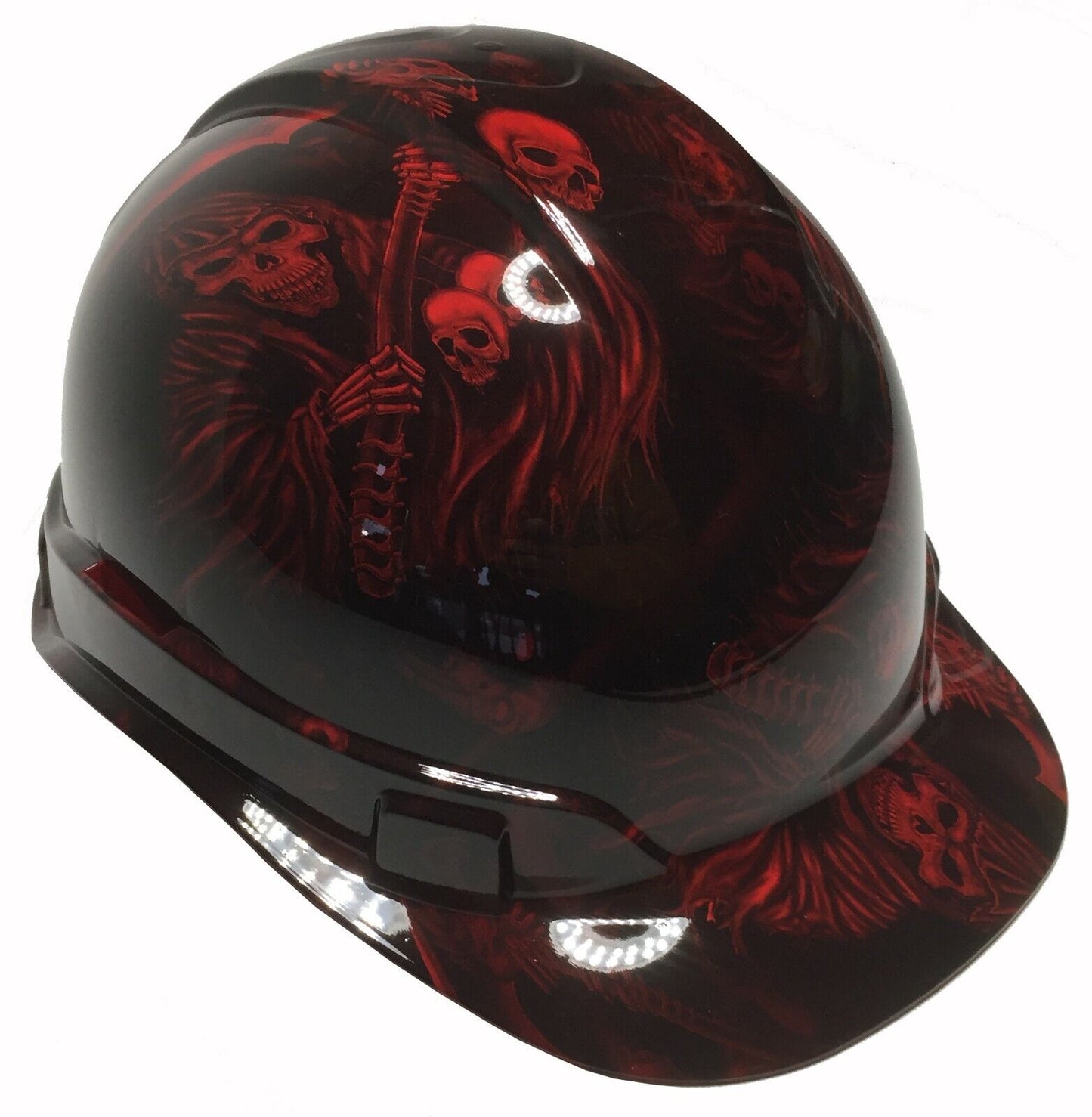 Hydro Dipped Hard Hat Ridgeline Cap Style Custom Red Reaper