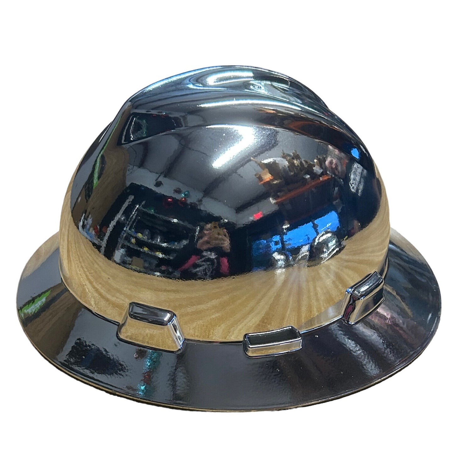 Custom Hydro Dipped Hard Hat MSA Chrome