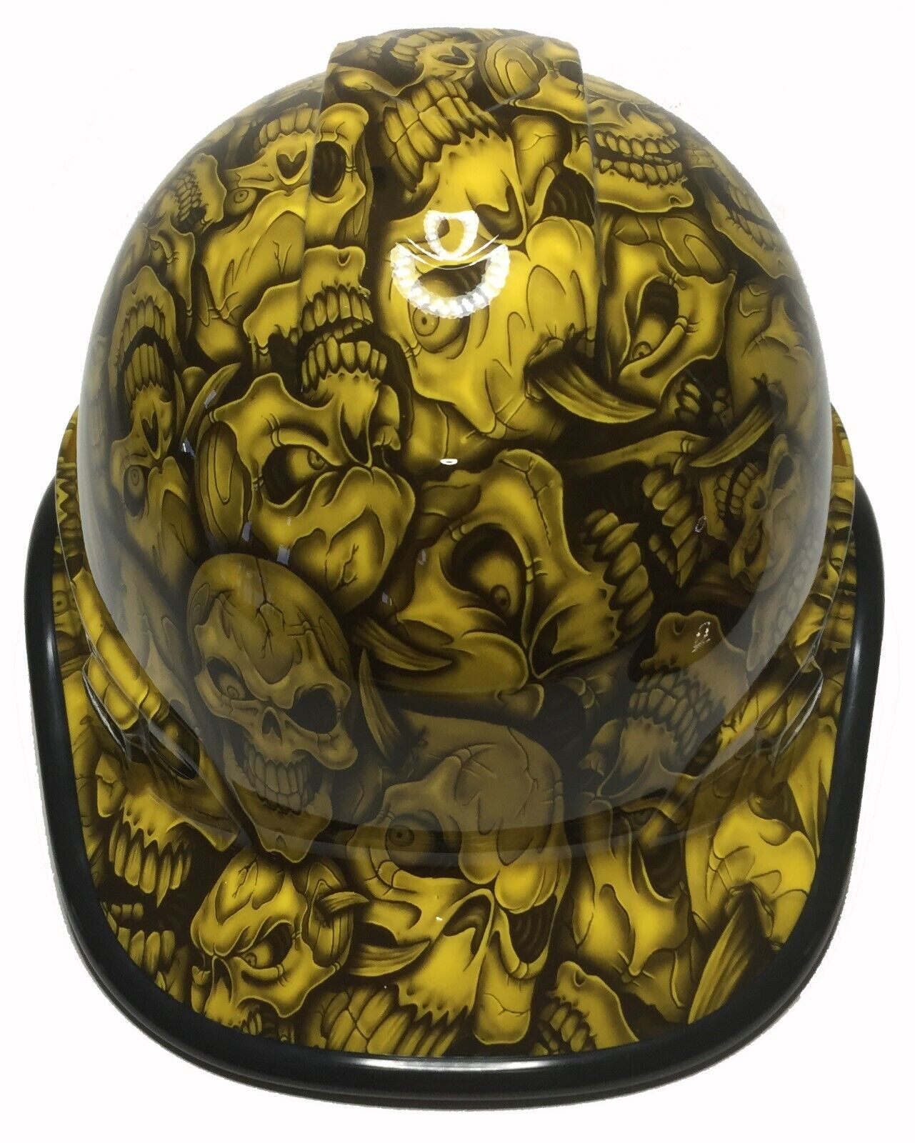 Hydro Dipped Hard Hat Ridgeline Cap Style Custom Yellow Insanity Skulls