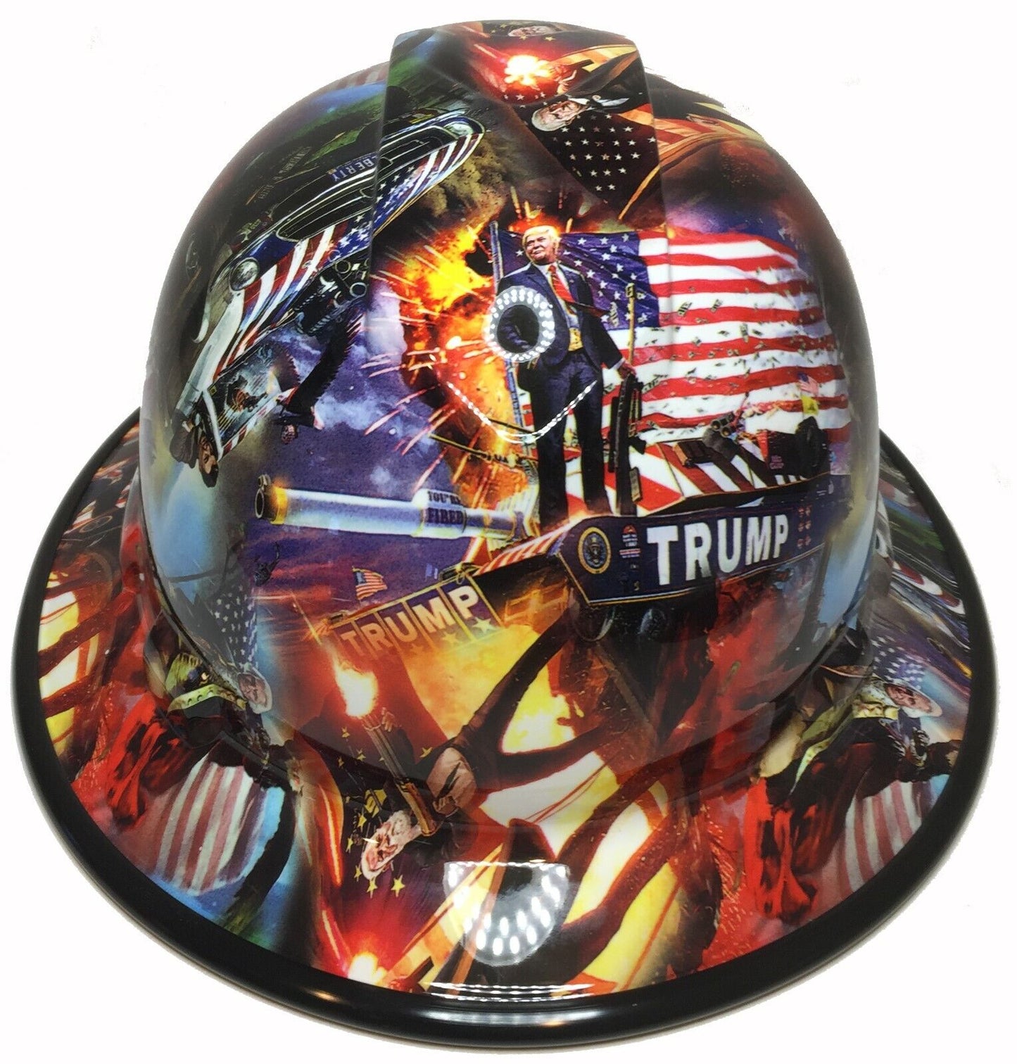 Custom Hydro Dipped Hard Hat Ridgeline Full Brim Trump