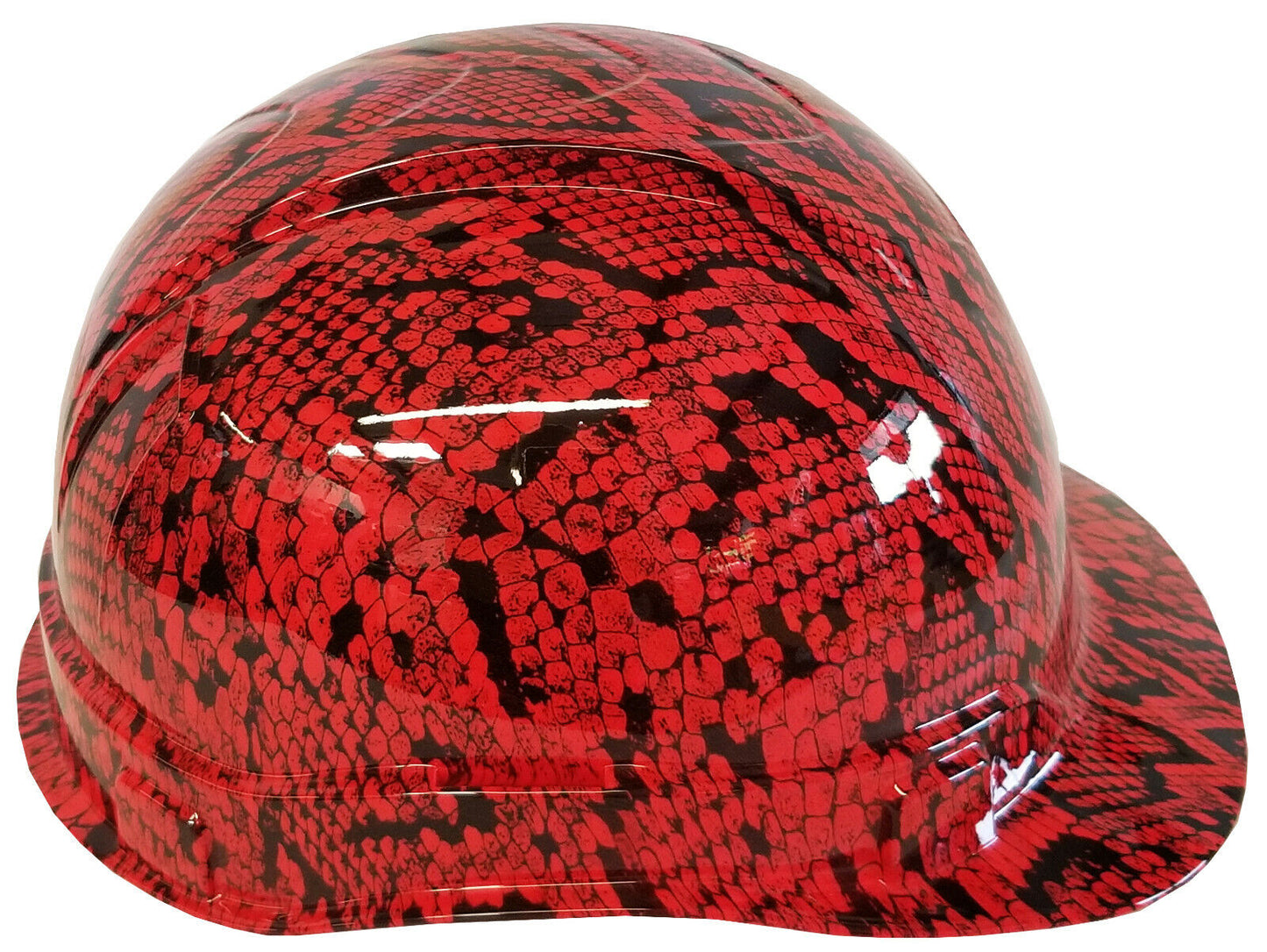 Hydro Dipped Hard Hat Ridgeline Cap Style Red Snake Skin