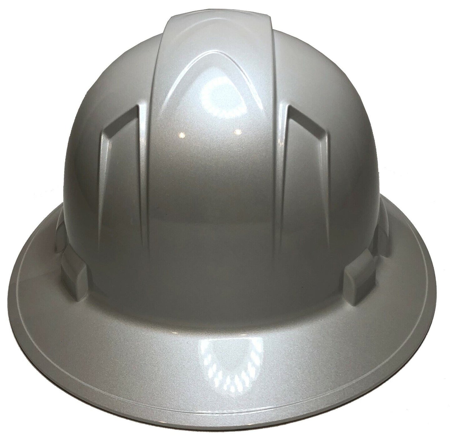 Custom Painted Hard Hat Ridgeline Full Brim Pearl White