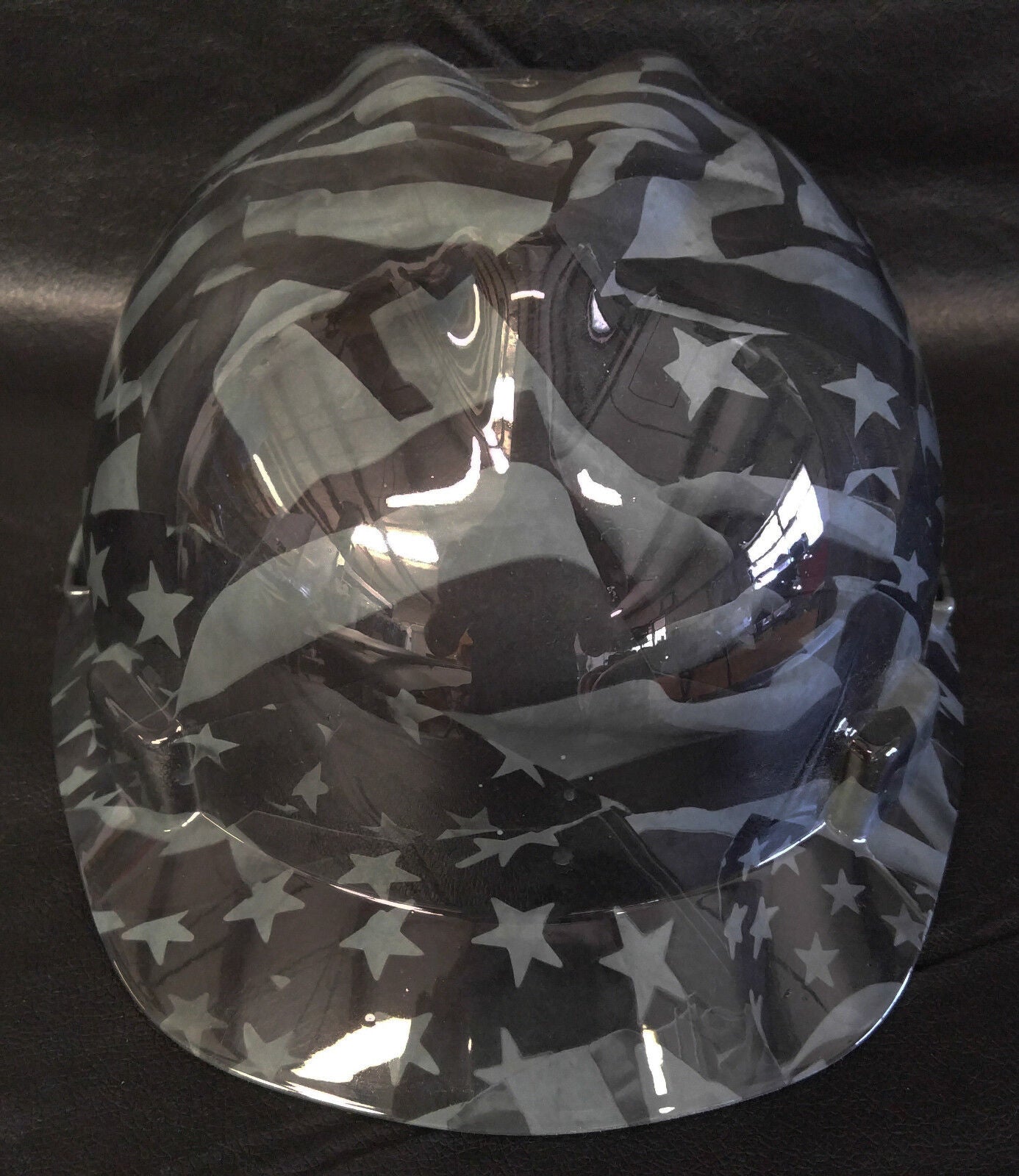 Hydro Dipped Hard Hat MSA Cap Style Navy Grey Midnight Flags