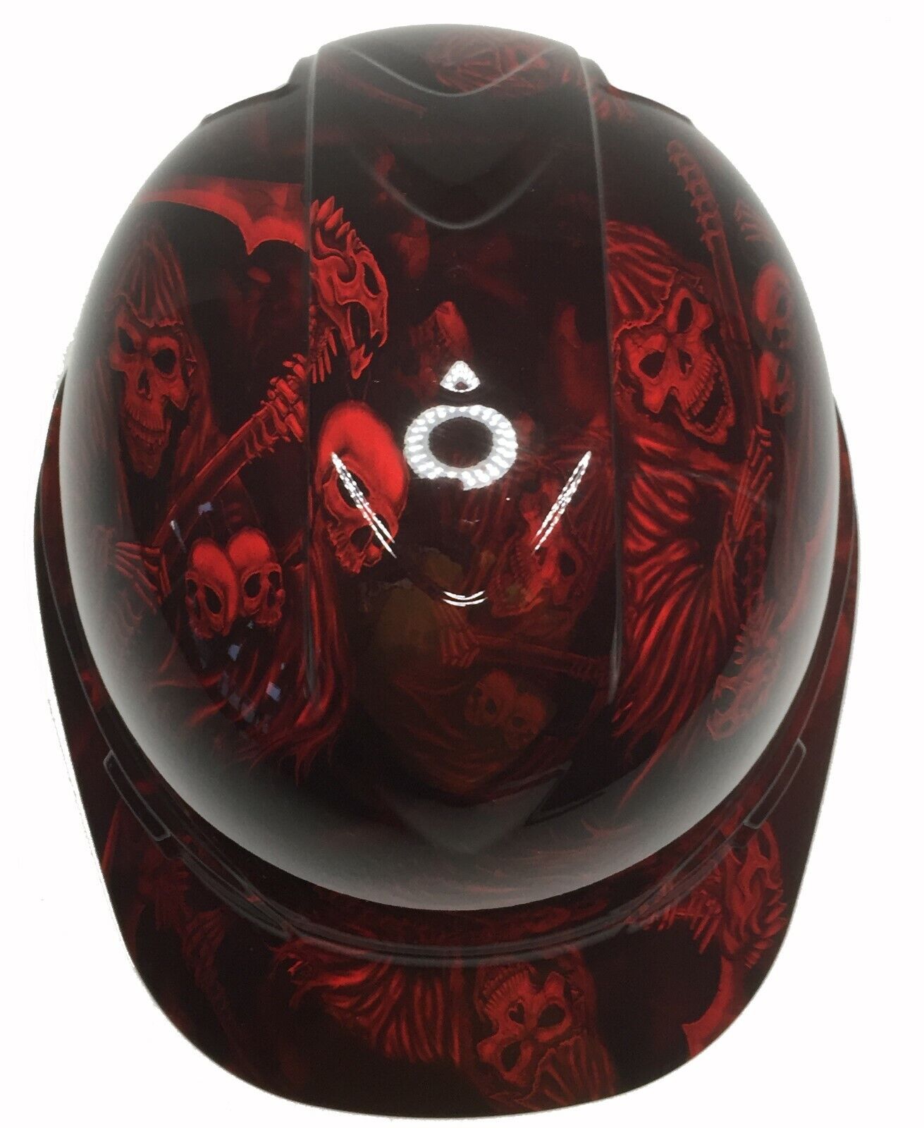 Hydro Dipped Hard Hat Ridgeline Cap Style Custom Red Reaper