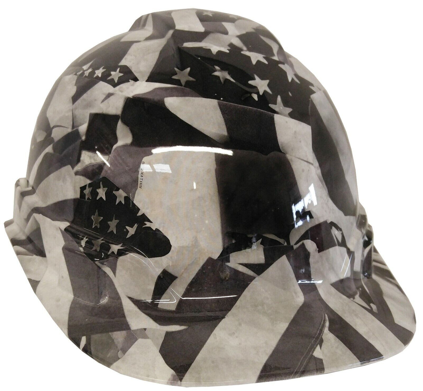 Hydro Dipped Hard Hat Ridgeline Cap Style Custom White Midnight Flags