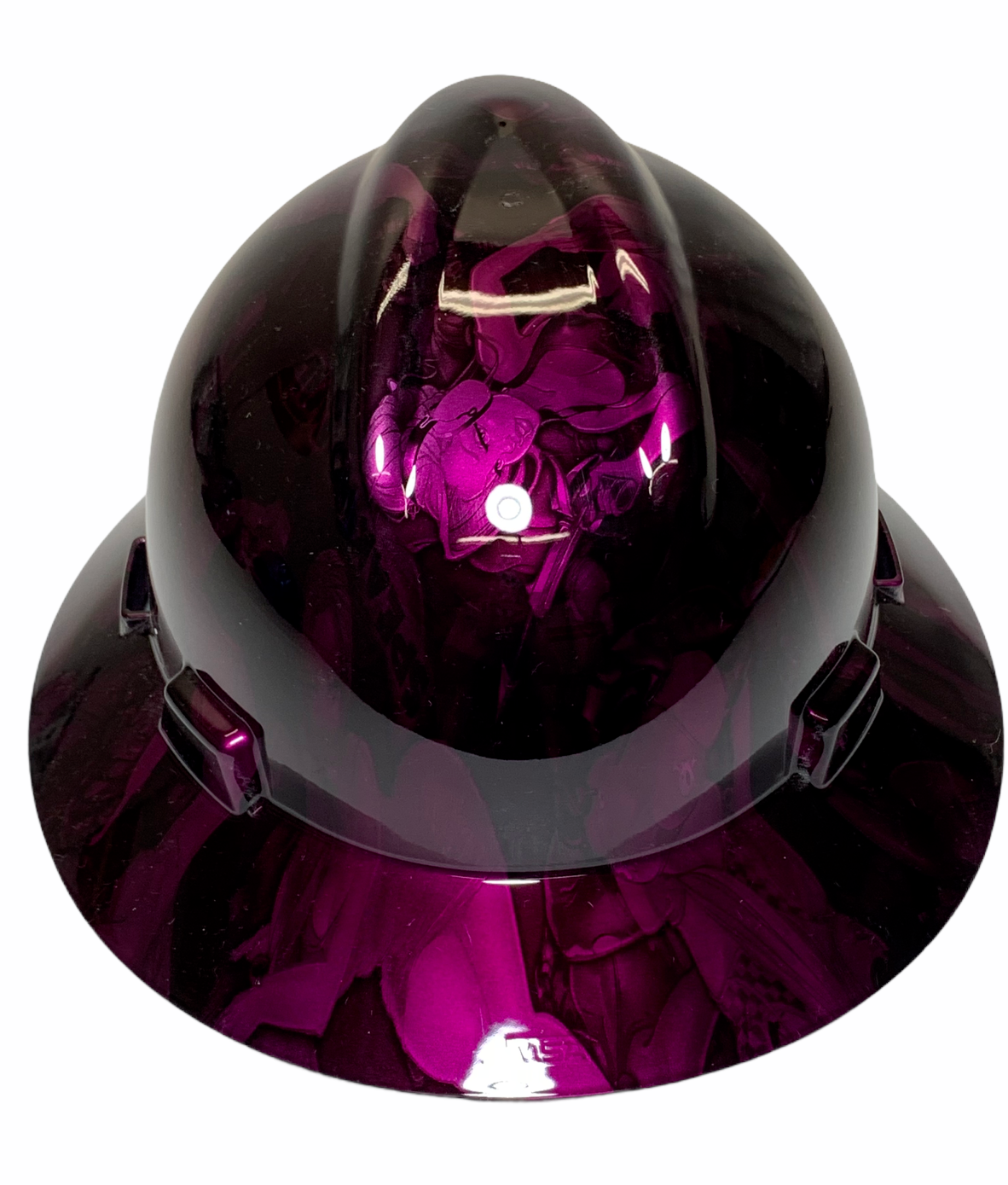 Custom Hydro Dipped MSA V-Gard Full Brim Kandy Deep Purple No Evil Naughty