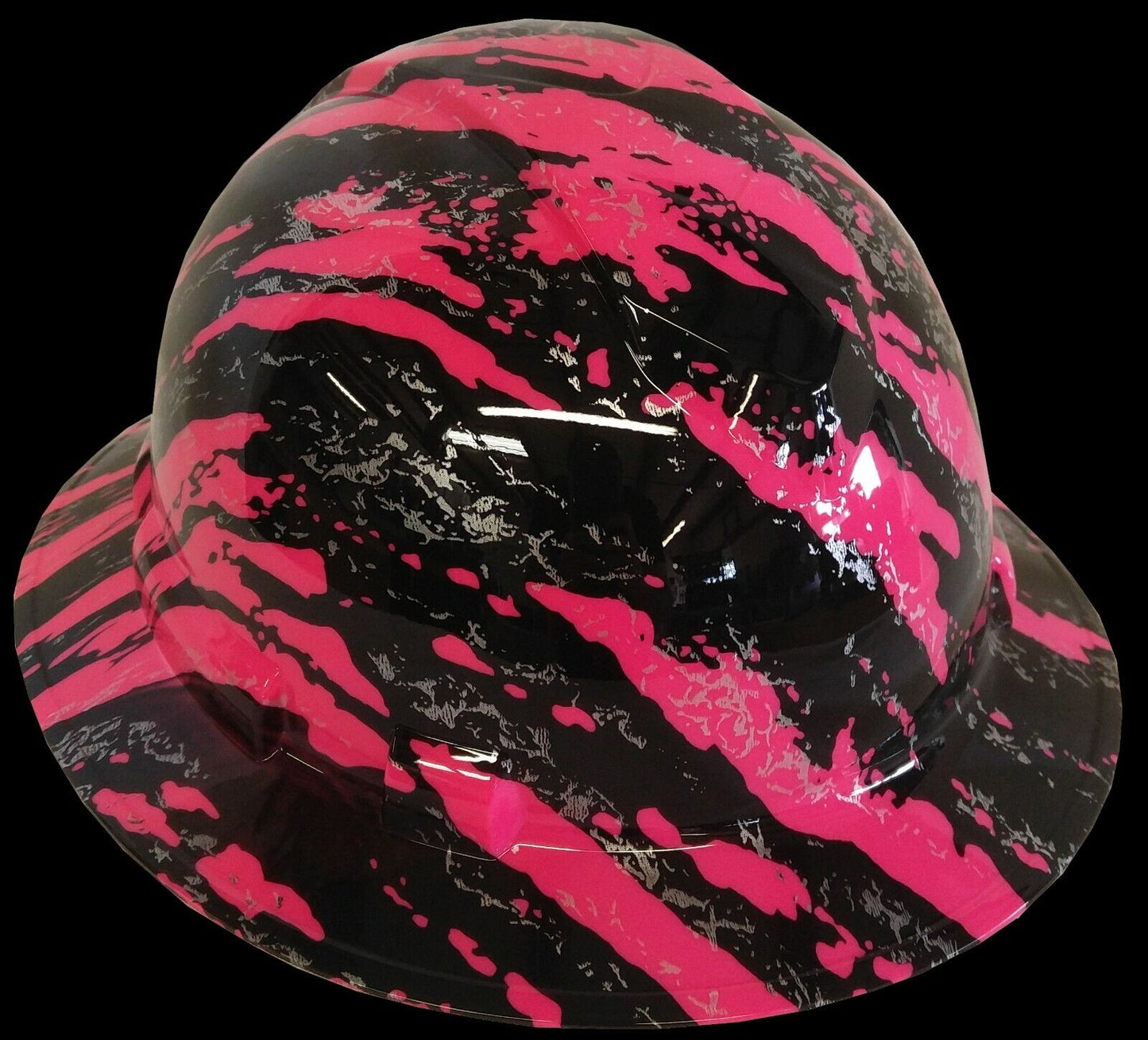 Hydro Dipped Hard Hat Ridgeline Full Brim Custom Pink Marble Splash