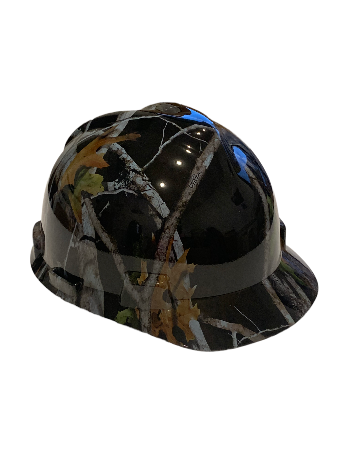 Hard Hat MSA V-Gard Cap Style Custom Hydro Dipped Black Vista Camo