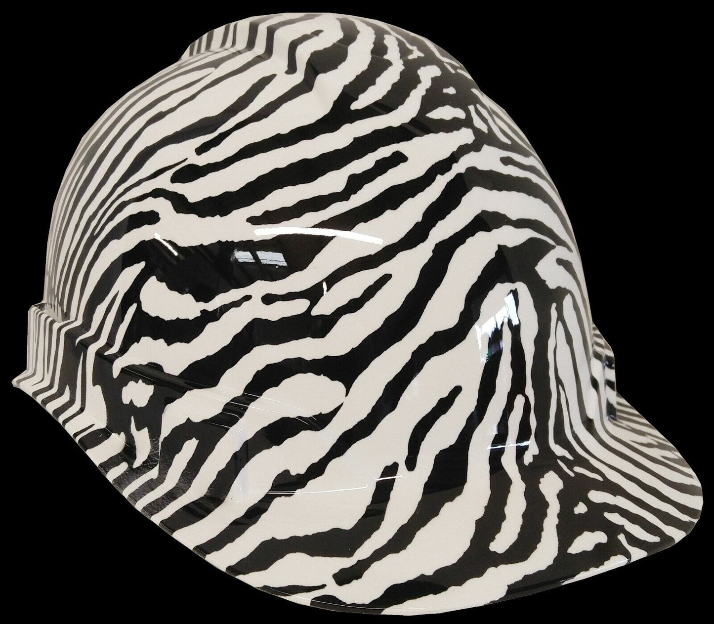 Hydro Dipped Hard Hat Ridgeline Cap Style Custom White Zebra