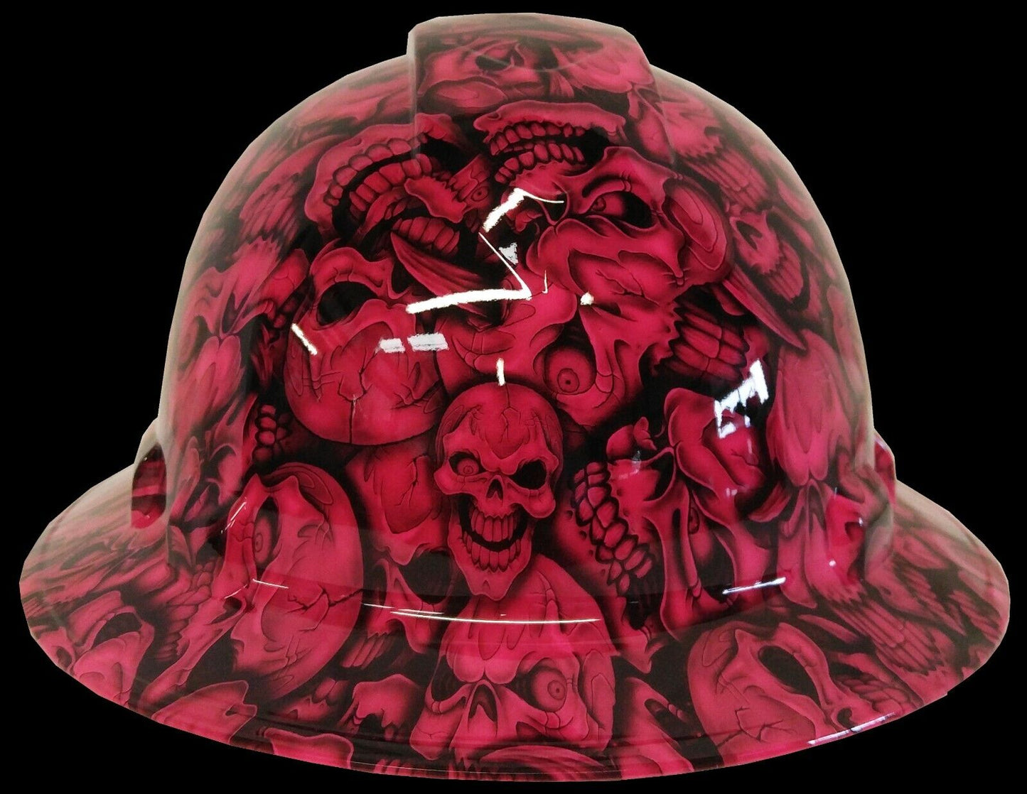 Hydro Dipped Hard Hat Ridgeline Full Brim Custom Pink Insanity Skulls