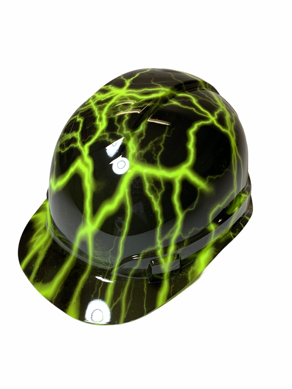 Custom Hydro Dipped Ridgeline Cap Style HiVis Green Lightning