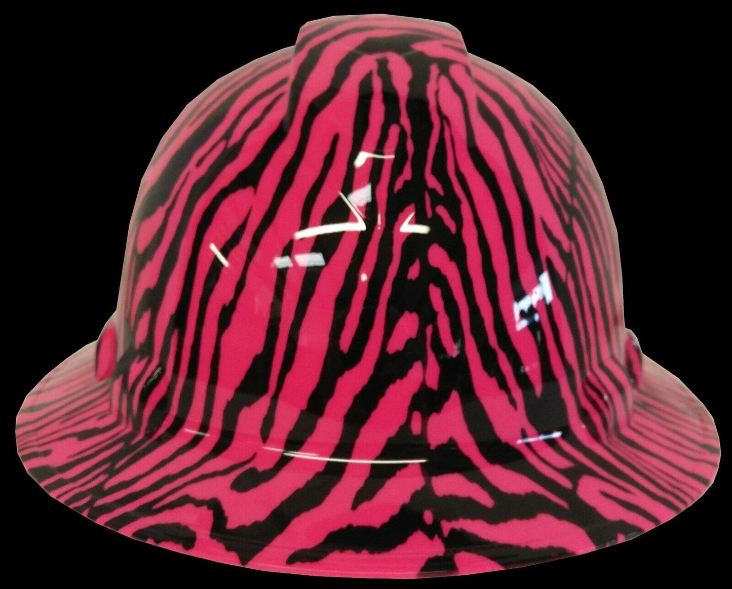 Hydro Dipped Hard Hat Ridgeline Full Brim Custom Pink Zebra