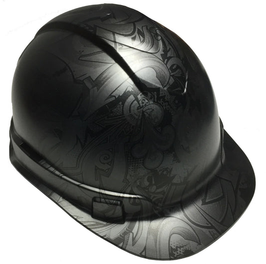 Hydro Dipped Hard Hat Ridgeline Cap Style Custom Metallic Graphite Graffiti