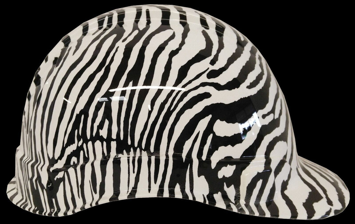 Hydro Dipped Hard Hat Ridgeline Cap Style Custom White Zebra