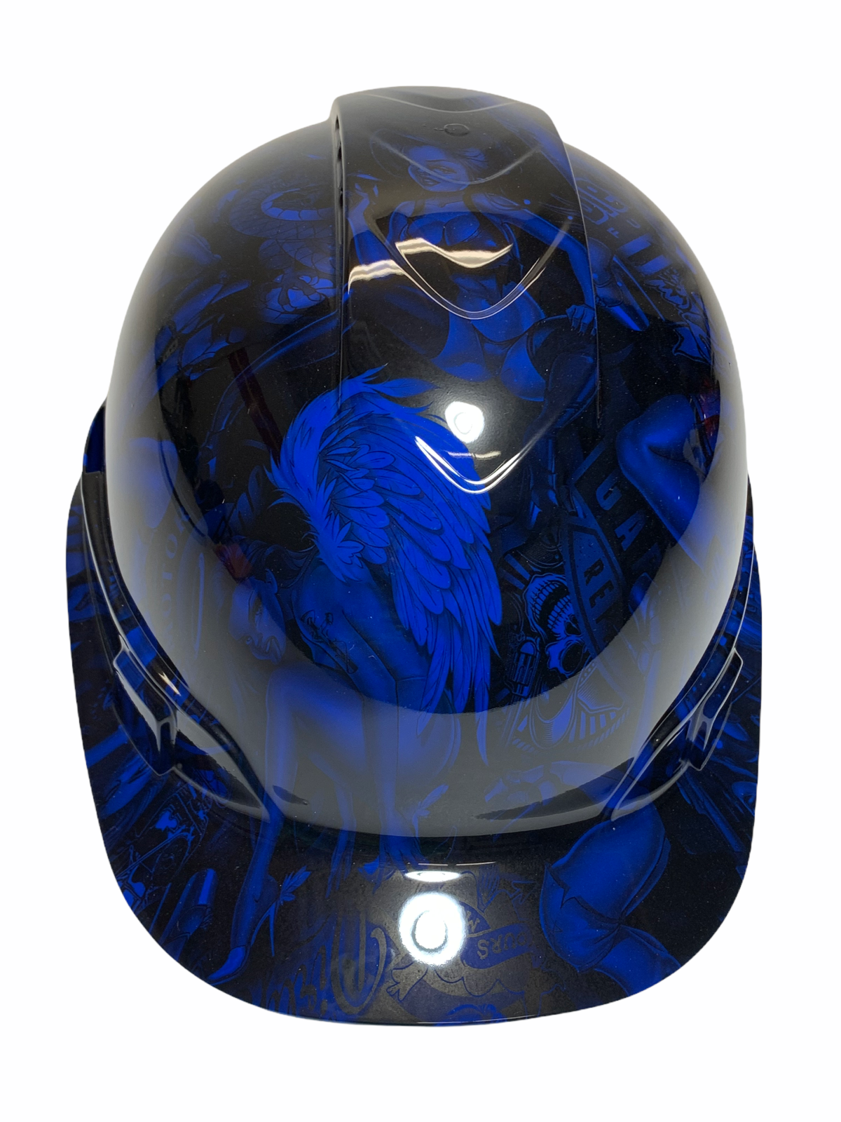 Hydro Dipped Hard Hat Ridgeline Vented Cap Style Custom Blue Naughty Boy