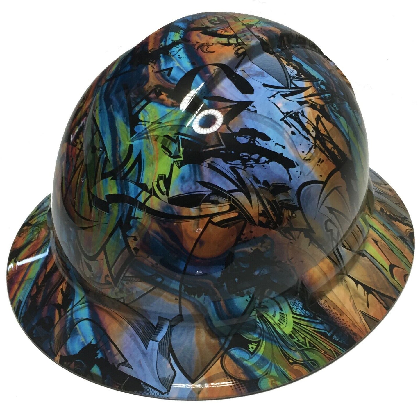 Hydro Dipped Hard Hat Ridgeline Full Brim Custom Slicked Out Graffiti