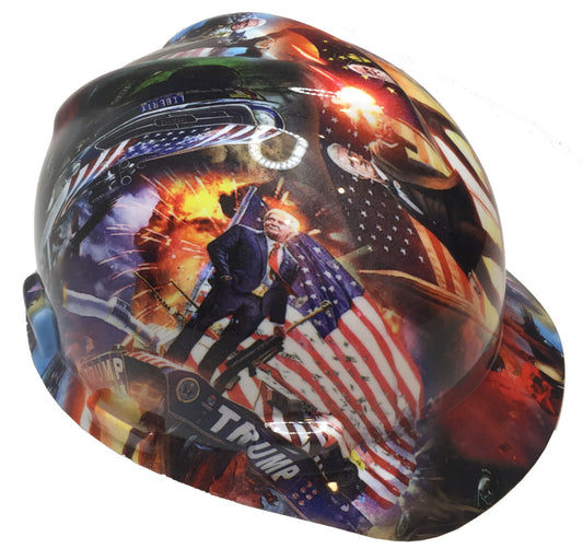 Hydro Dipped MSA Cap Style VGuard Hard Hat Trump