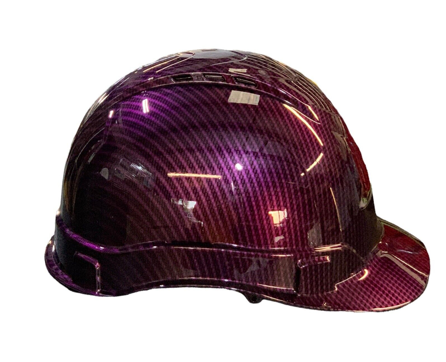 Hydro Dipped Carbon Fiber Kandy Purple Hard Hat Ridgeline Vented Cap Style