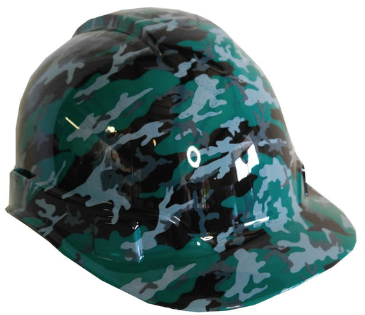 Hydro Dipped Hard Hat Ridgeline Cap Style Custom Dark Green Urban Camo