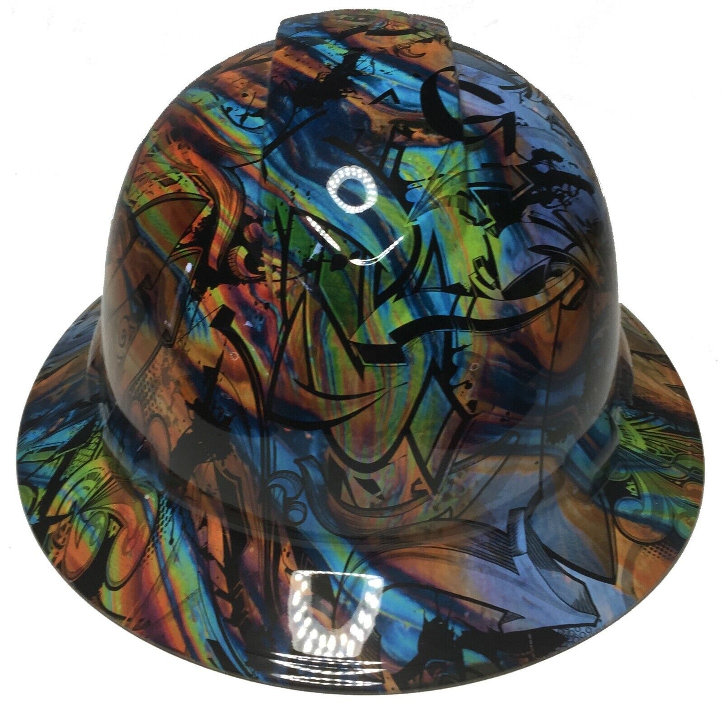 Hydro Dipped Hard Hat Ridgeline Full Brim Custom Slicked Out Graffiti