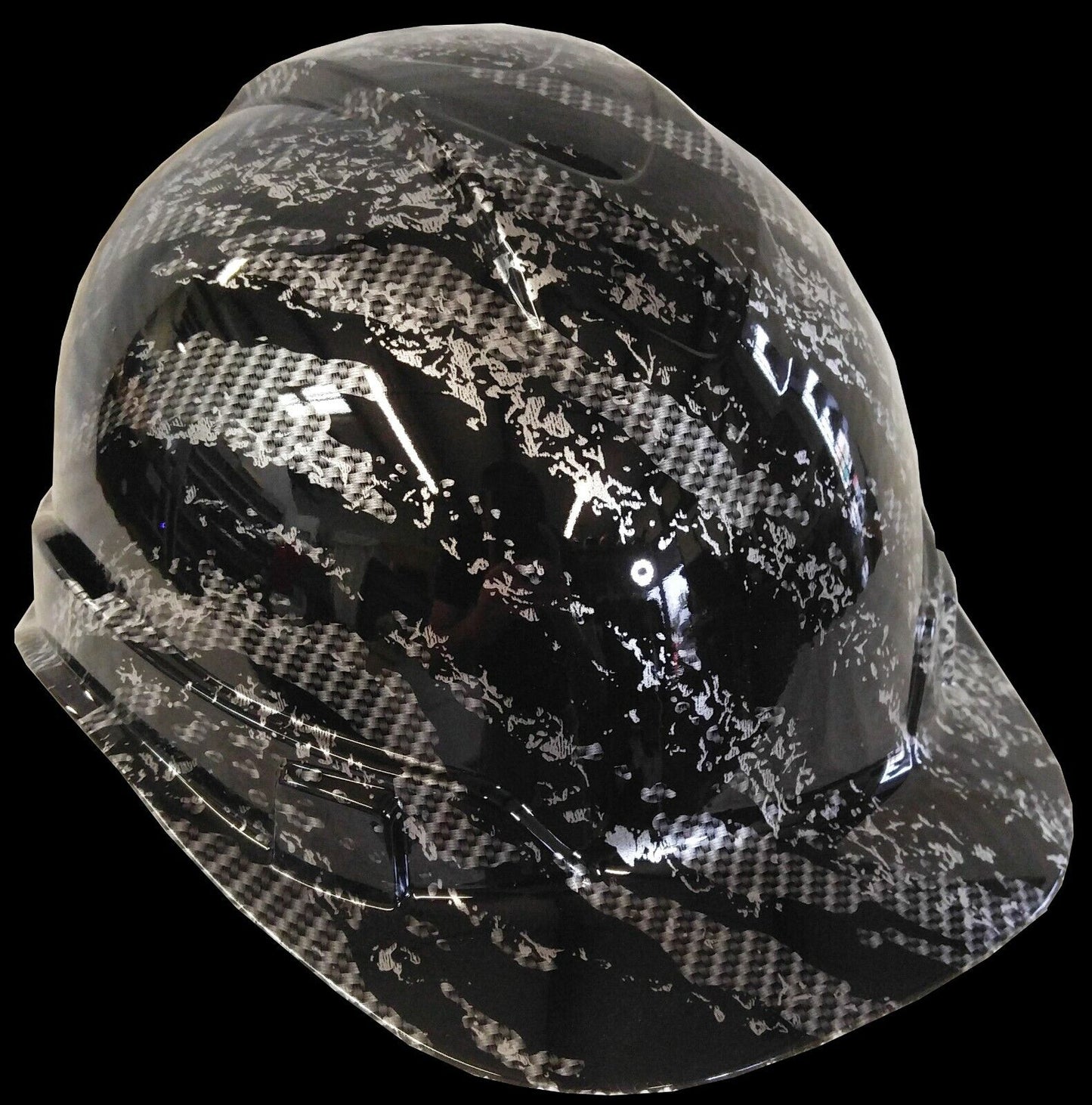 Hydro Dipped Custom Hard Hat Ridgeline Cap Style Carbon Fiber Marble Splash