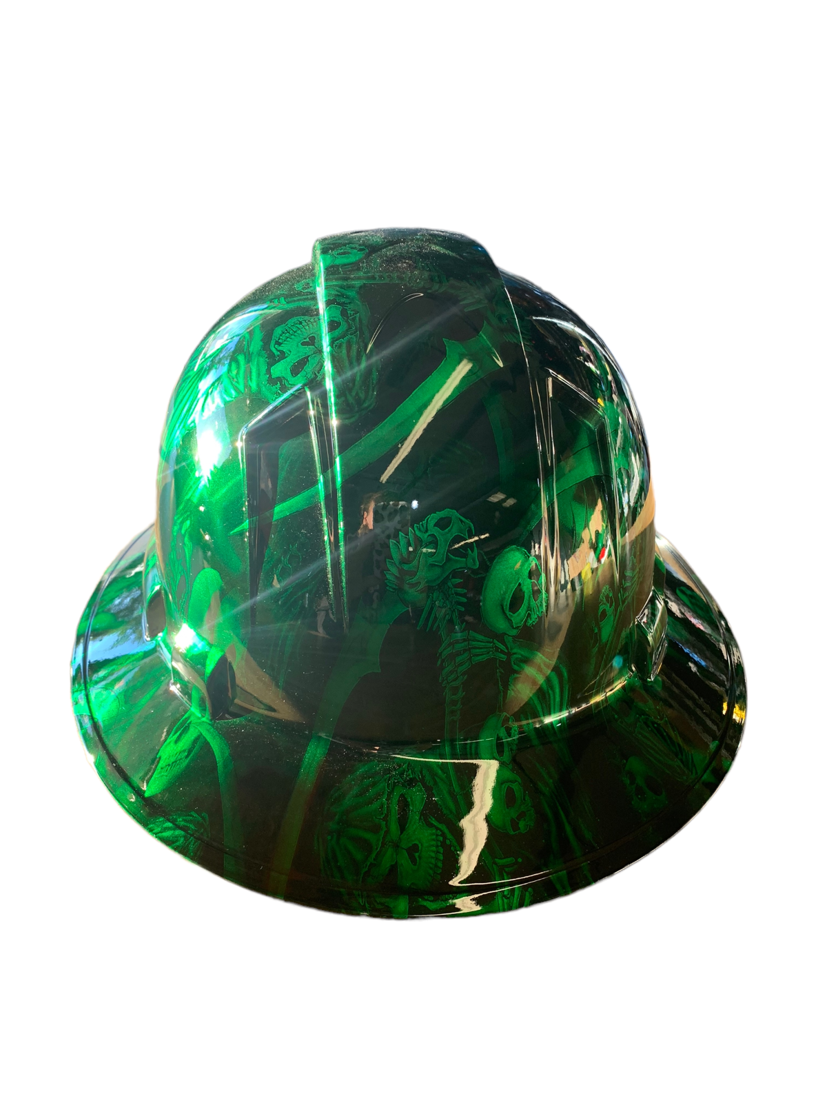 Hard Hat Ridgeline Full Brim Custom Kandy Green Reaper Hydro Dipped