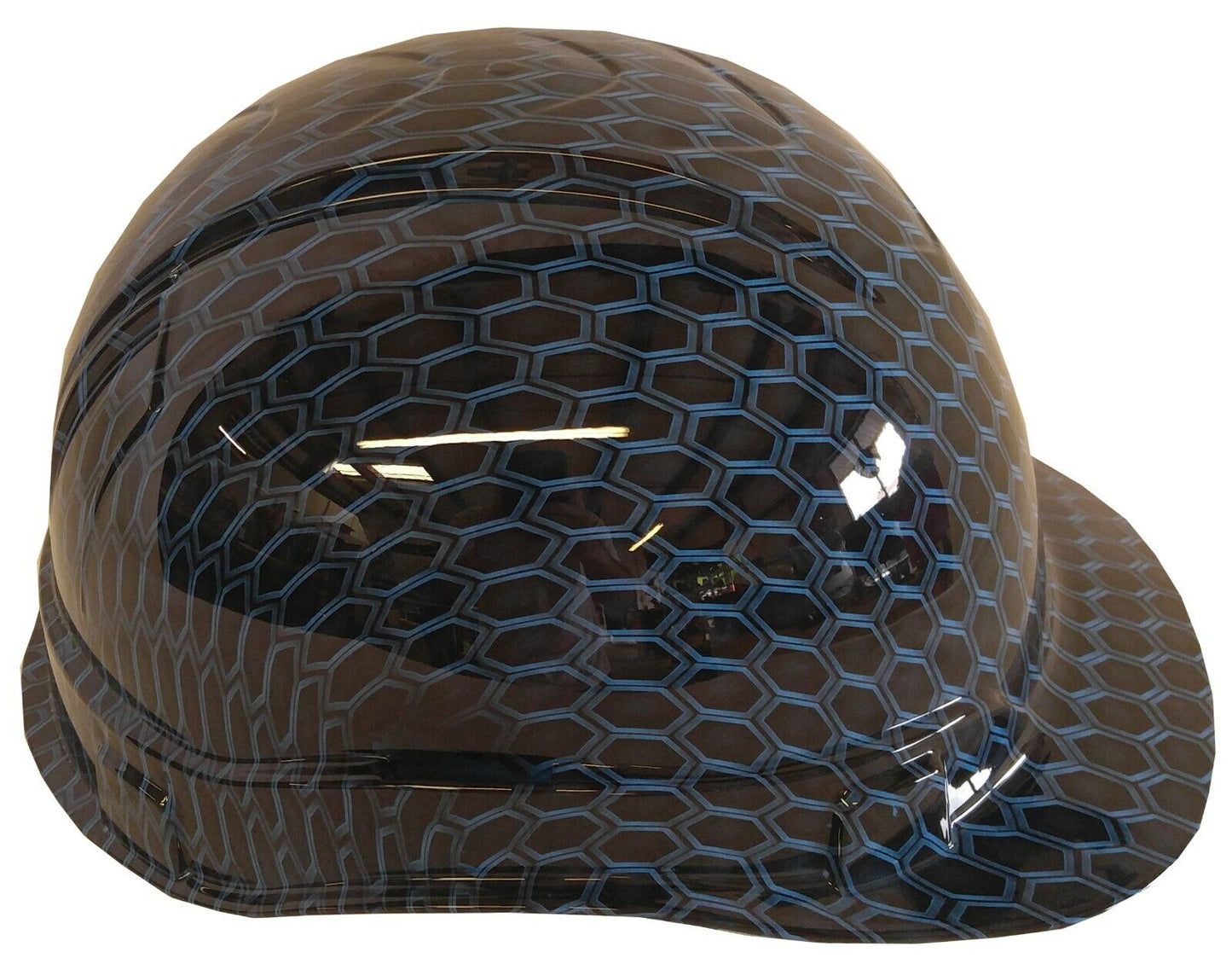 Hydro Dipped Hard Hat Ridgeline Cap style Custom Light Blue Honeycomb Hex