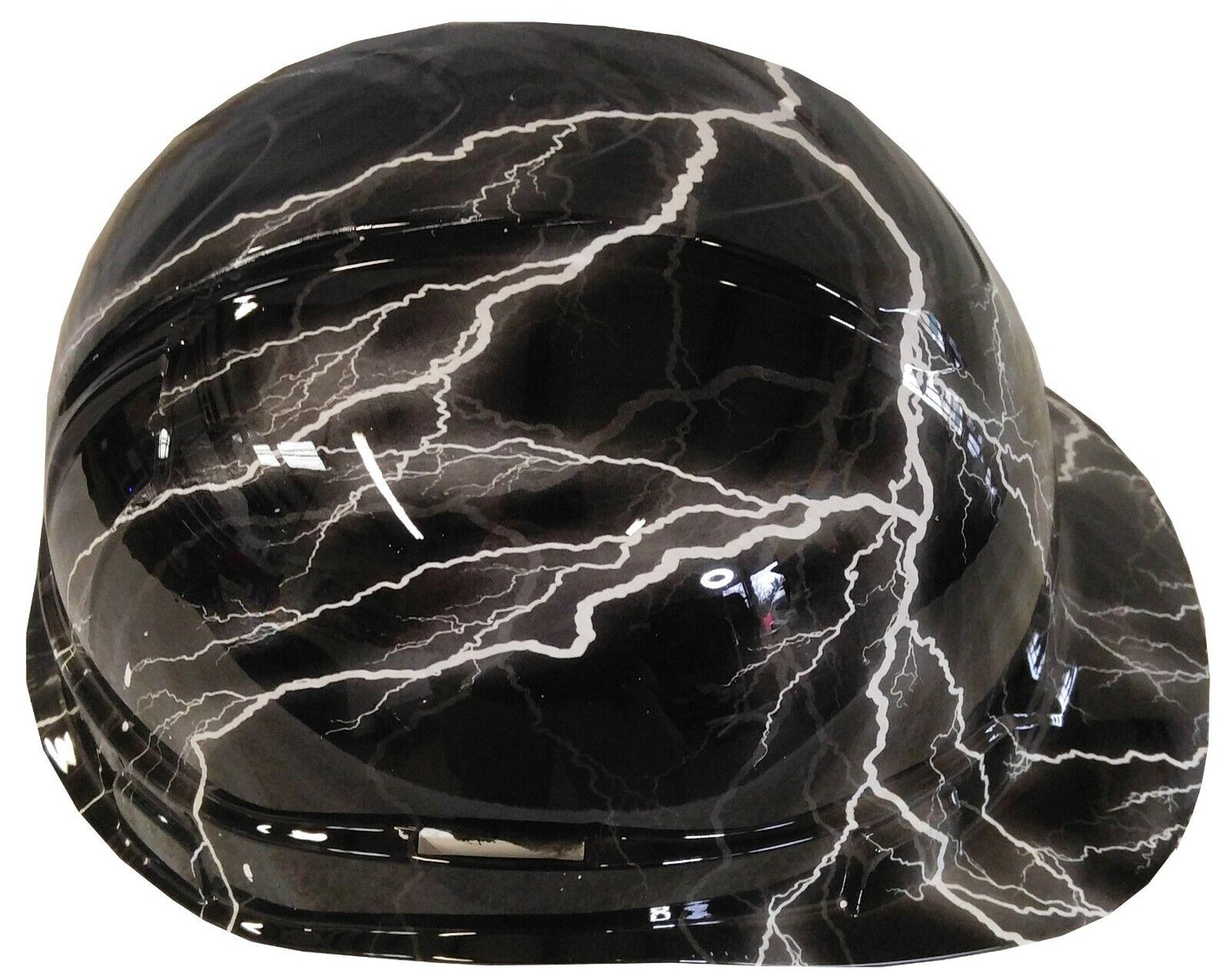 Hydro Dipped Hard Hat Ridgeline Cap Style Custom White Lightning