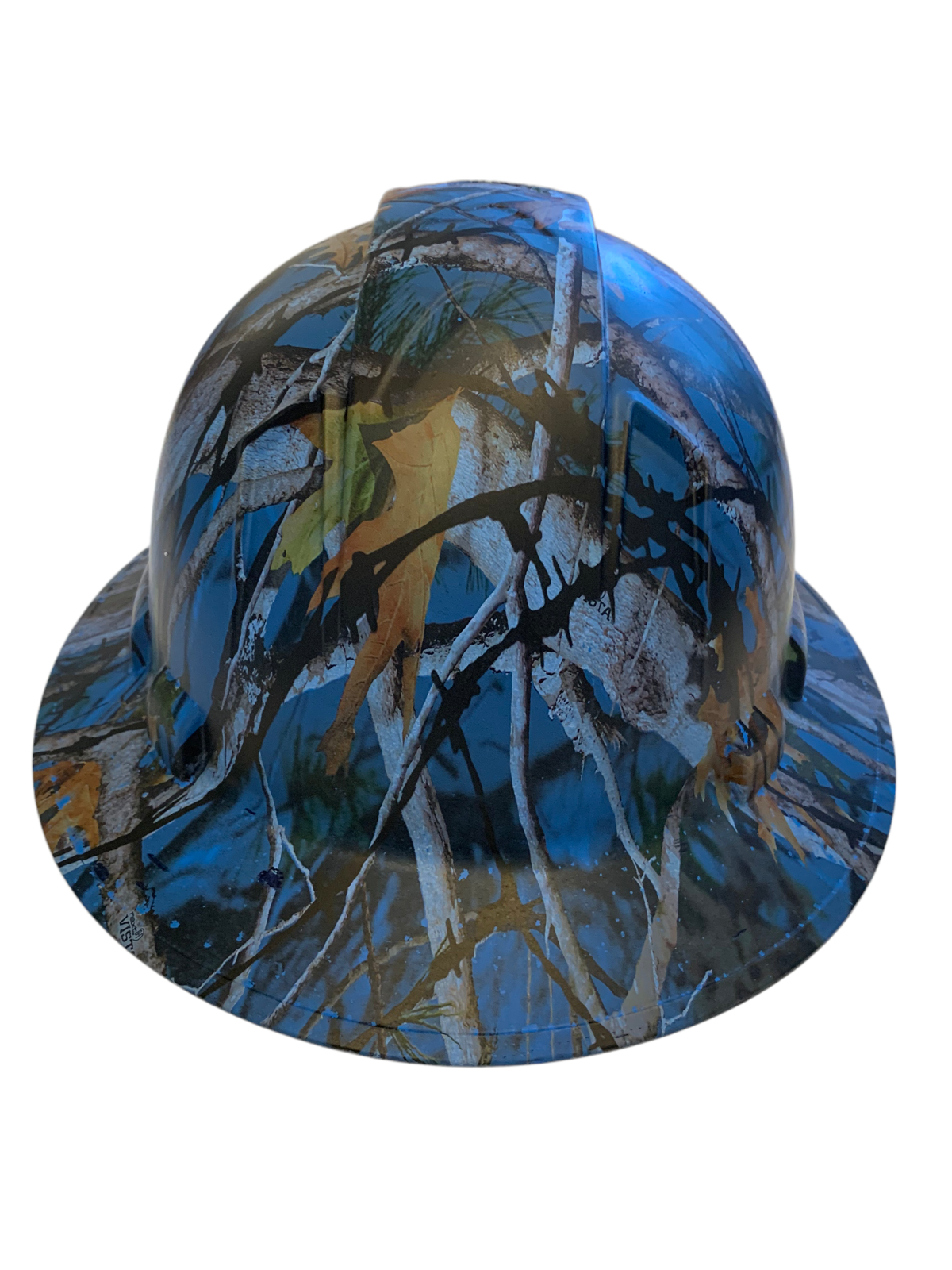 Hydro Dipped Hard Hat Ridgeline Full Brim Custom Blue Vista Barbed Wire