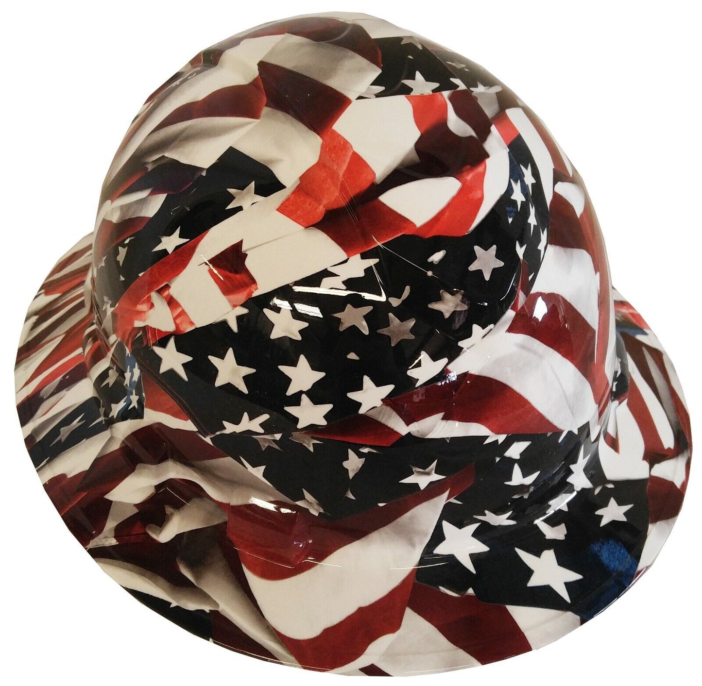 Hydro Dipped Hard Hat Ridgeline Full Brim Custom American Flags