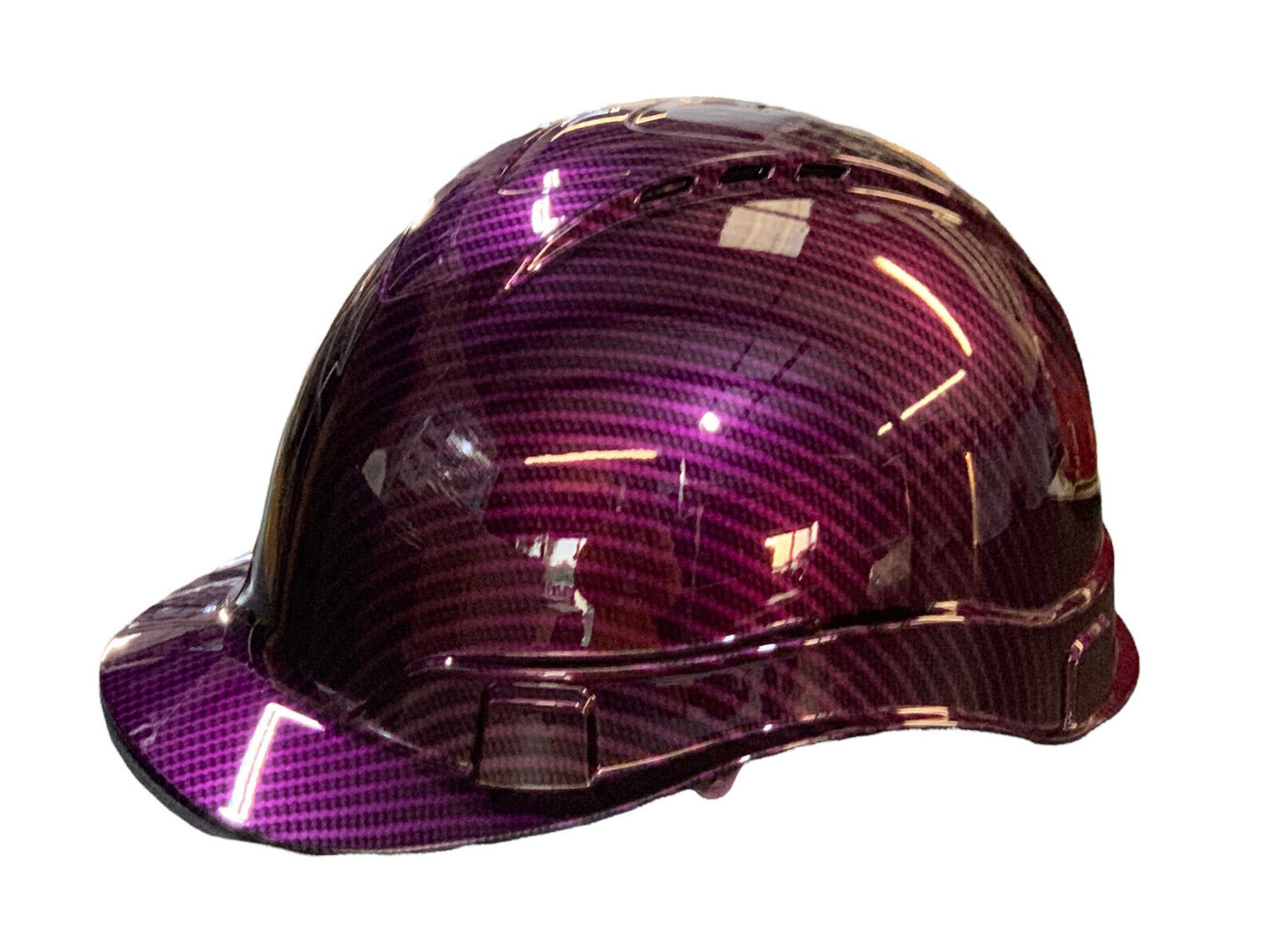 Hydro Dipped Carbon Fiber Kandy Purple Hard Hat Ridgeline Vented Cap Style