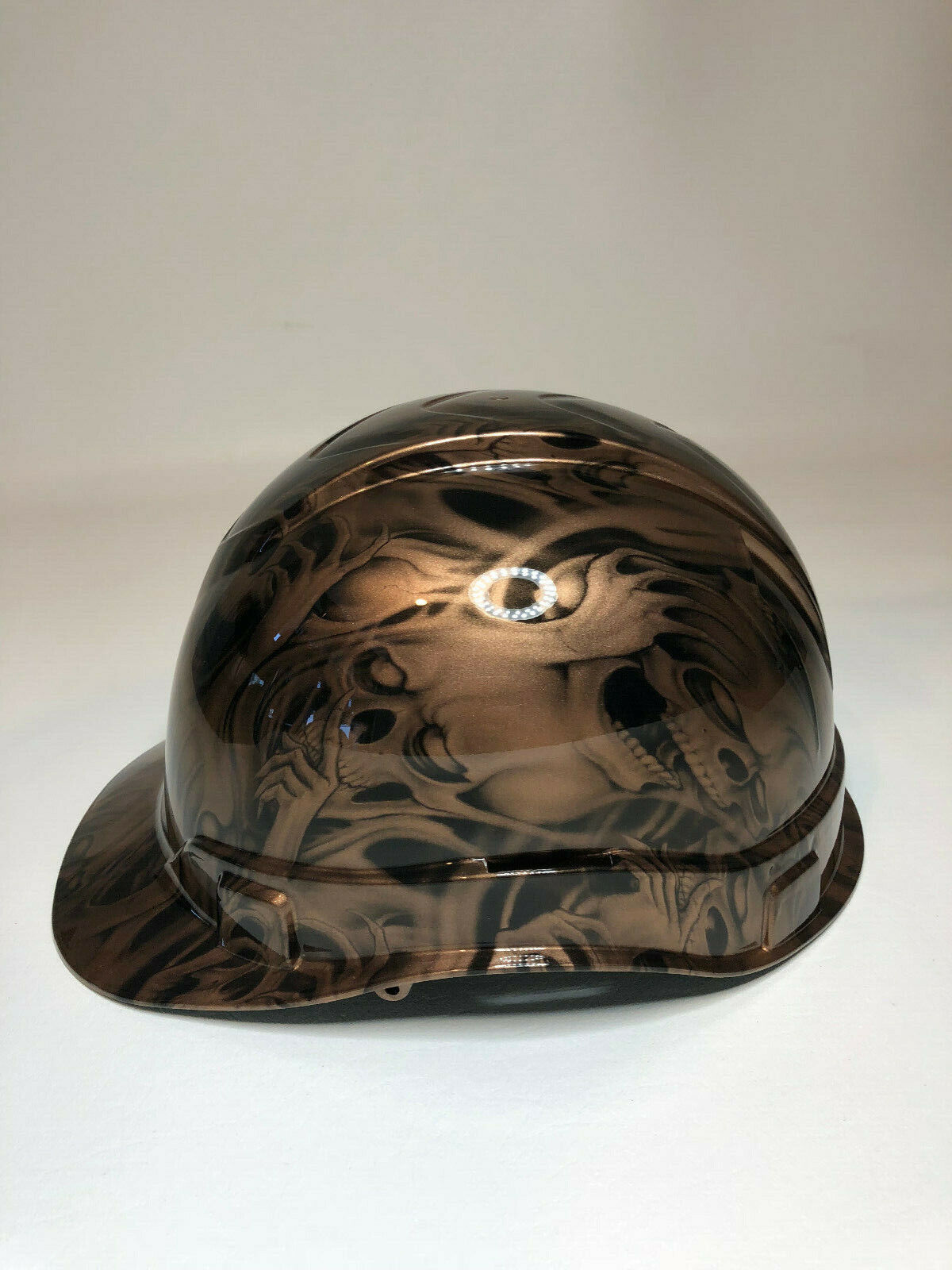 Custom Hydro Dipped Hard Hat Ridgeline Cap Style Copper Metallic No Evil Skulls